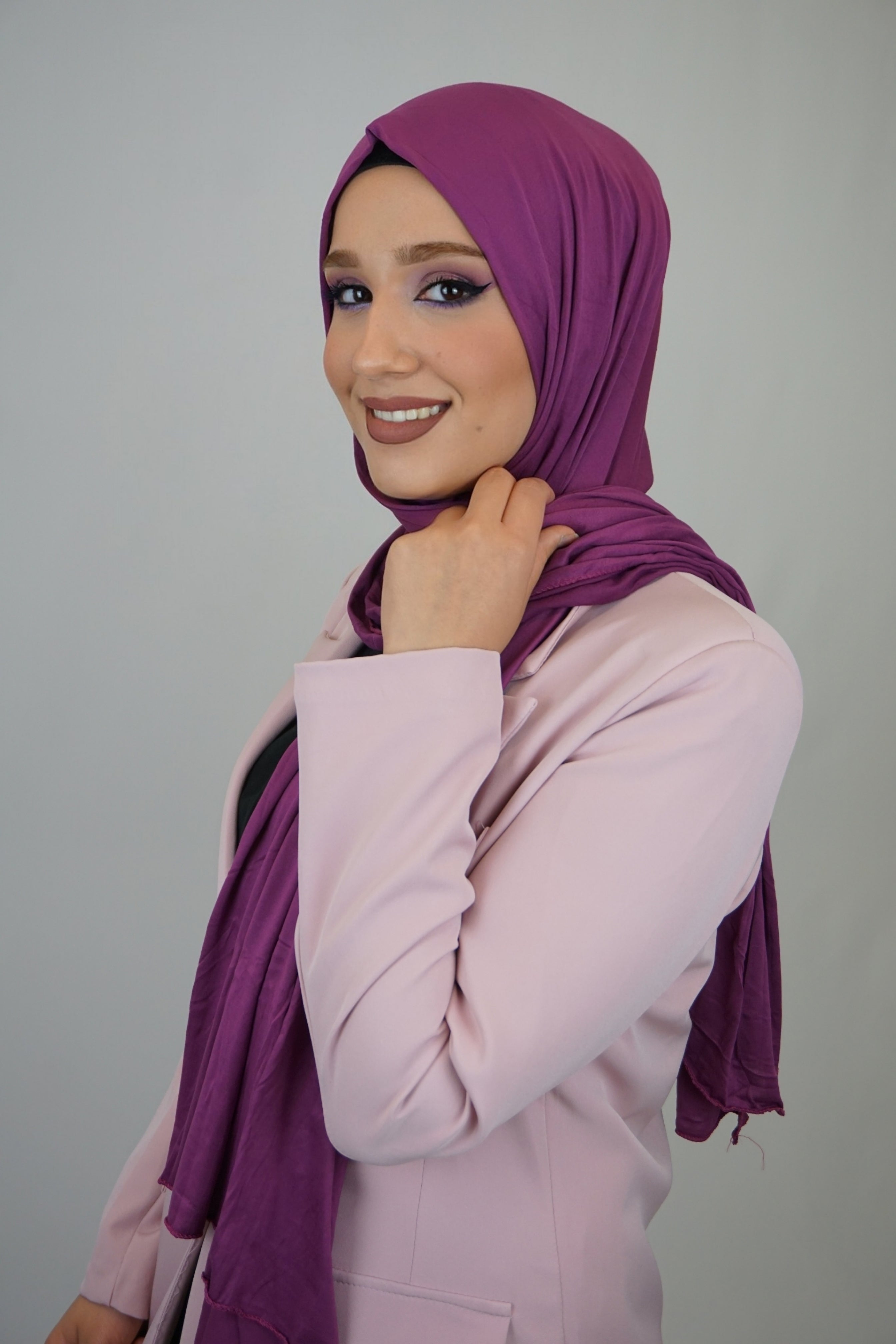 Jersey Hijab Fiza Violettpink