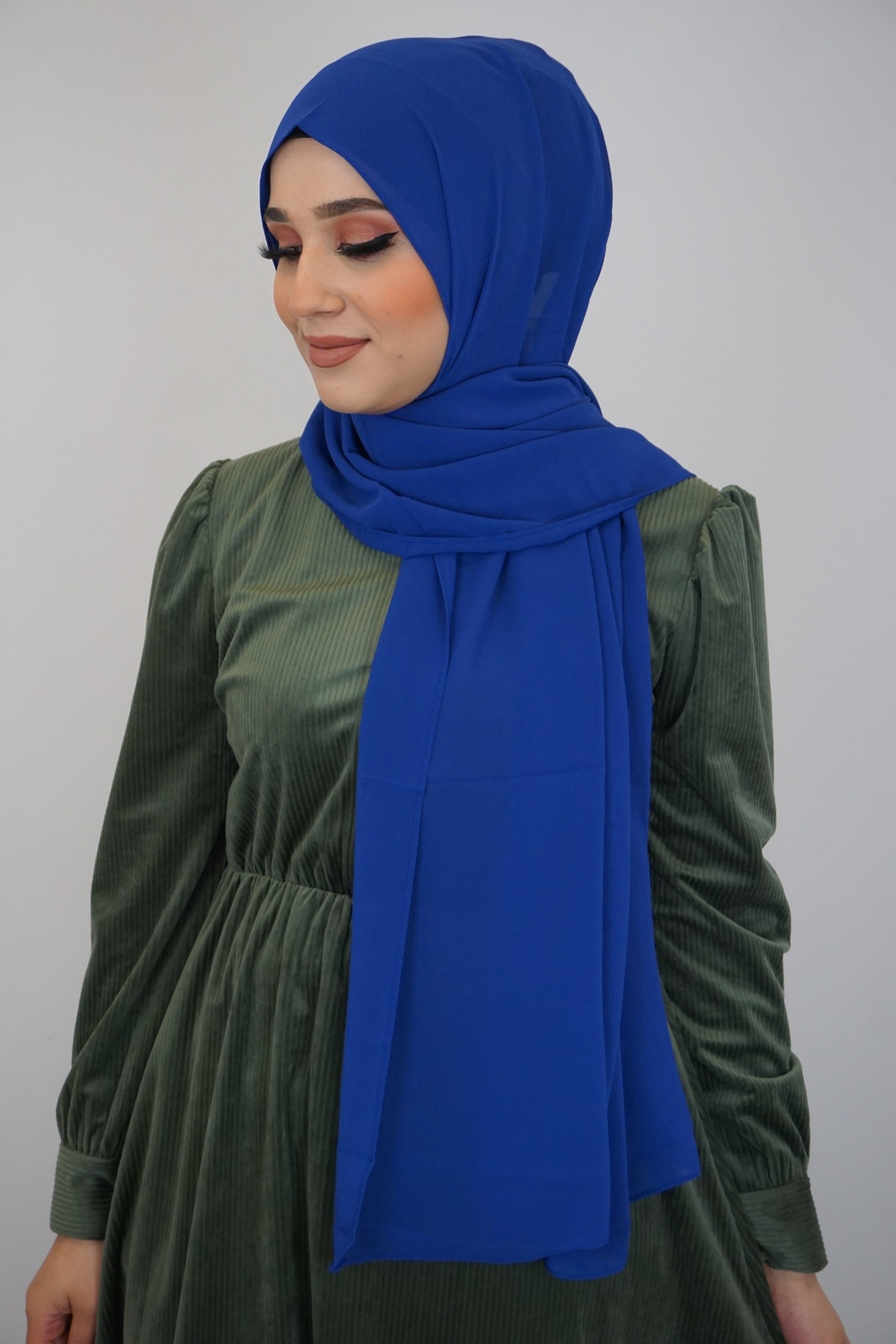 Chiffon Hijab Maira Leuchtblau