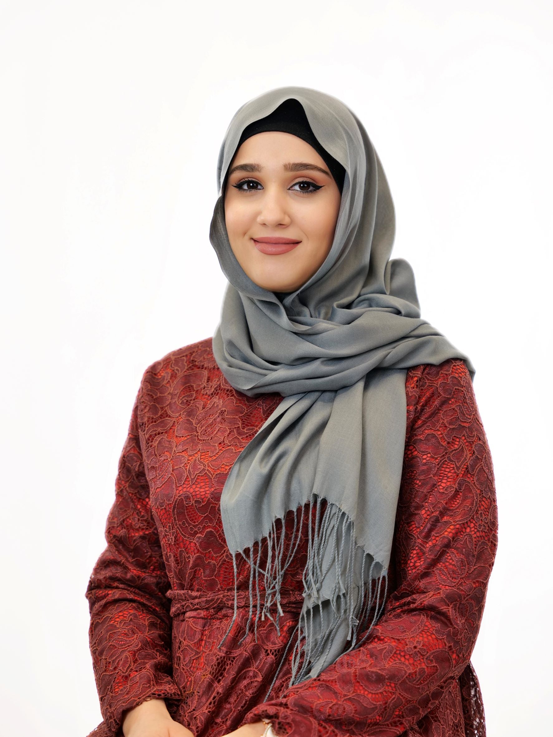 Baumwoll Hijab Almaz Dunkelgrau