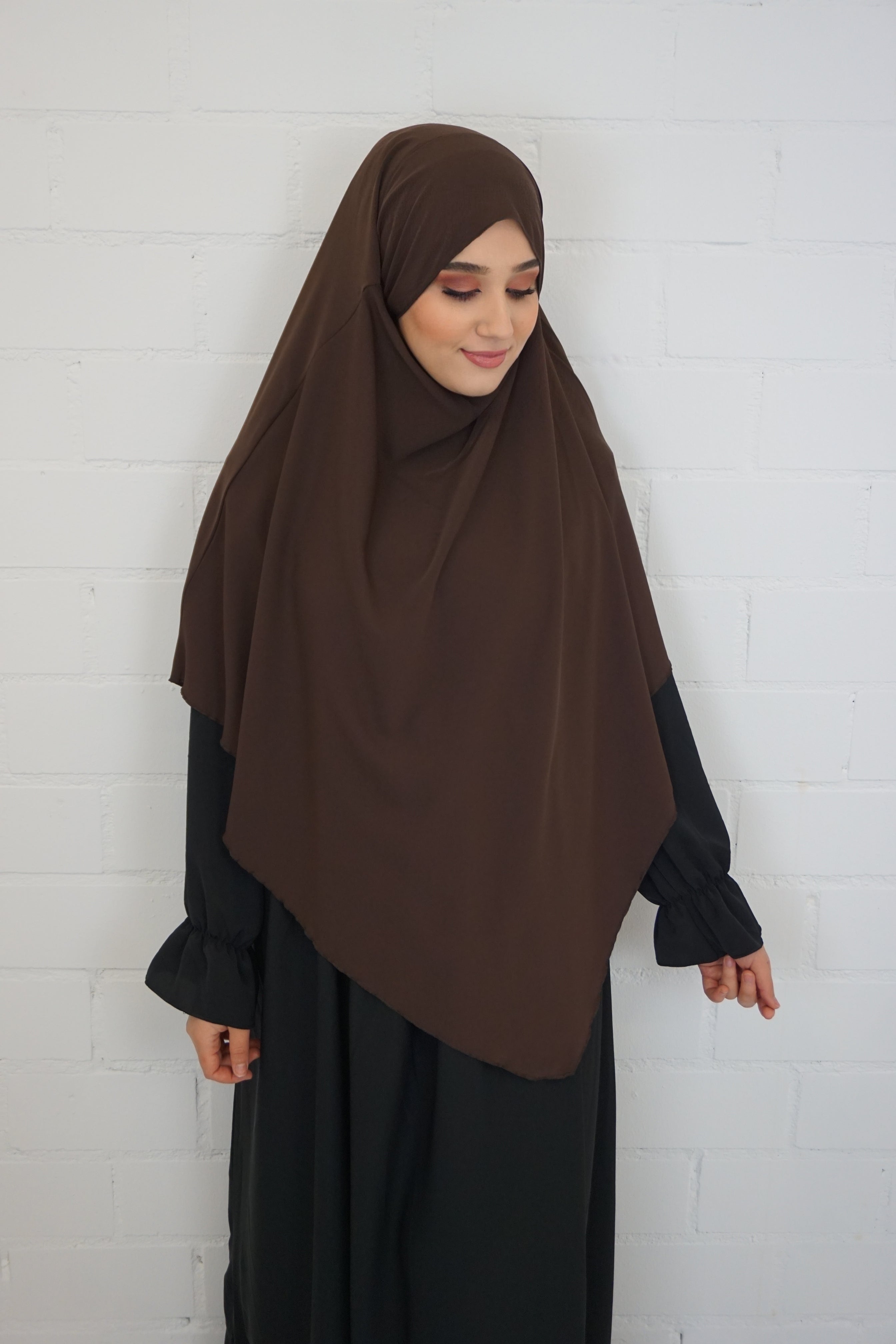 Medina Khimar 1-lagig Dunkelbraun
