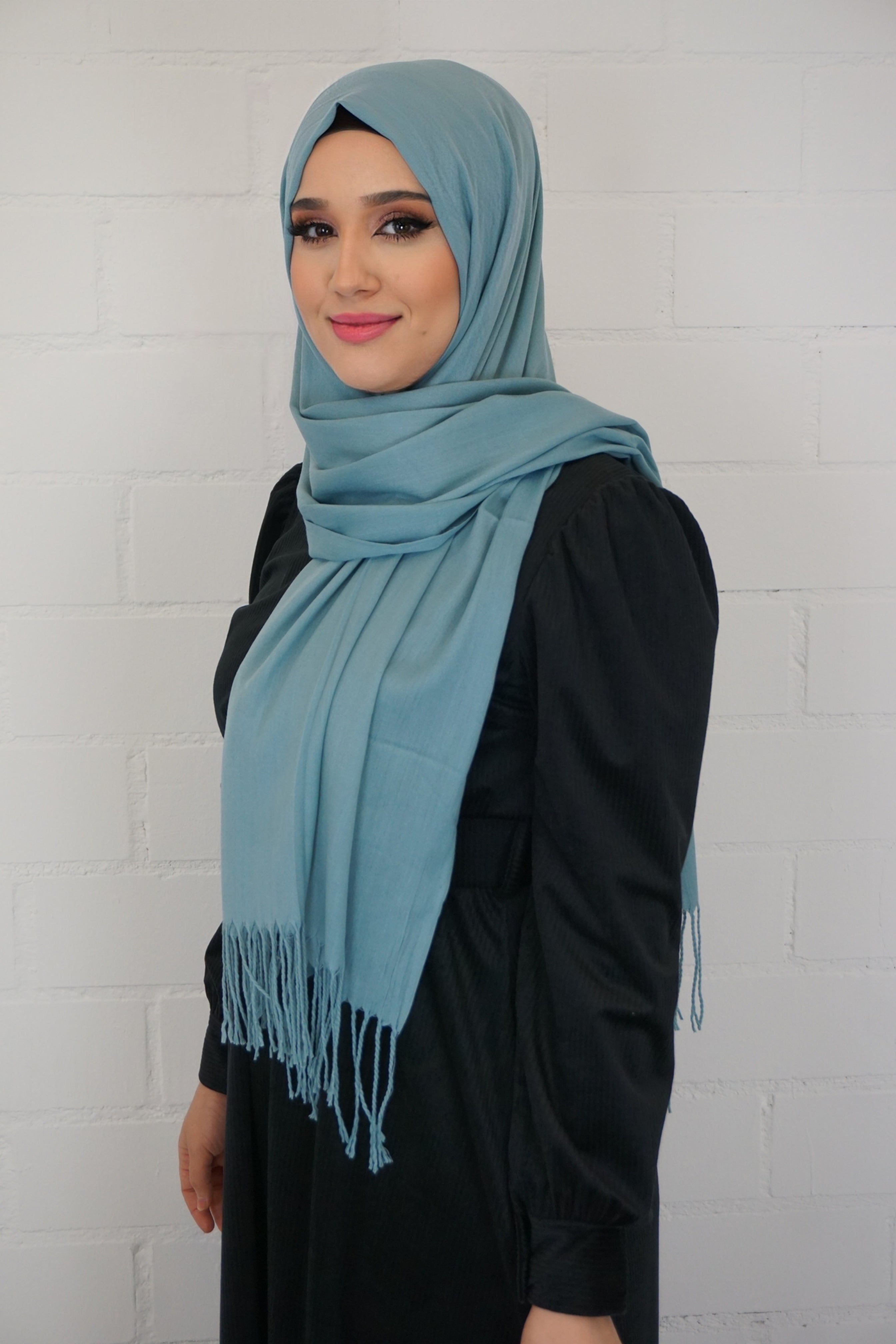 Baumwoll Hijab Almaz Ozeangrün