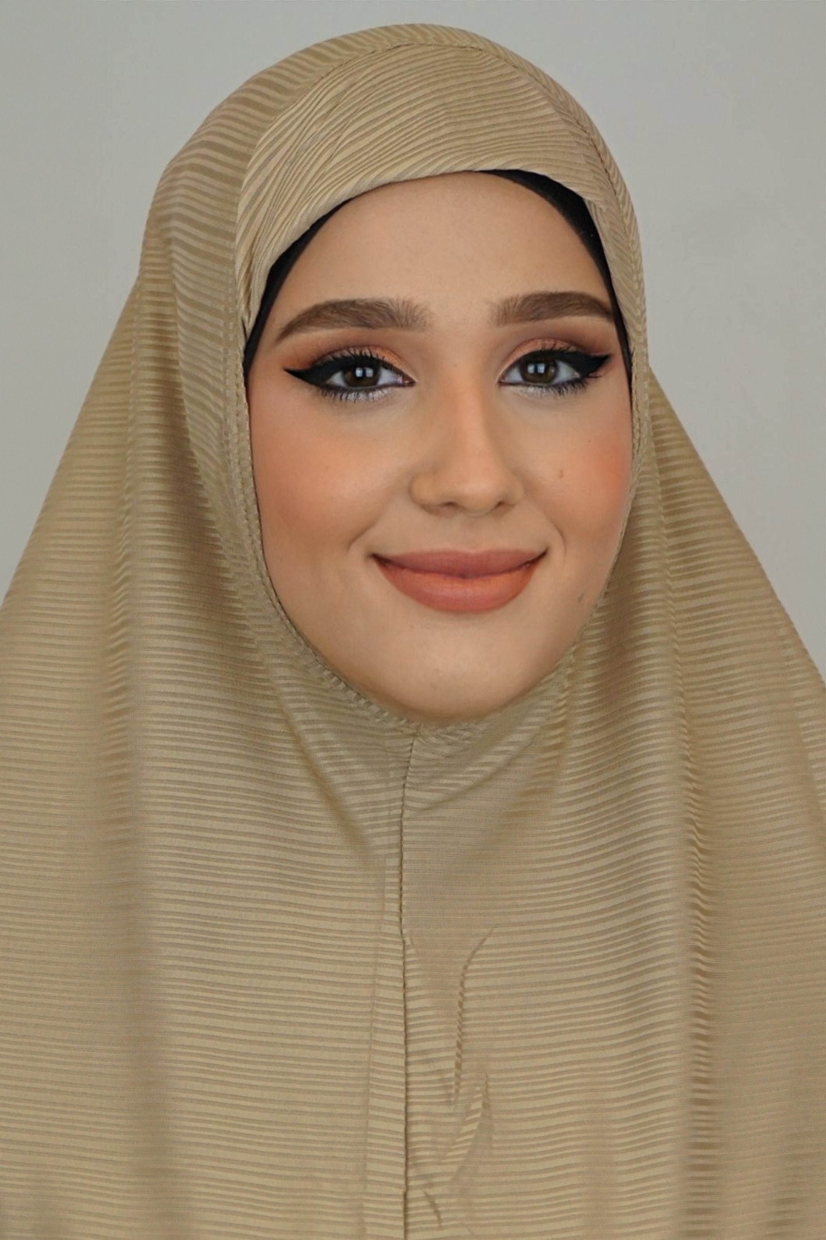 Jersey Ripped FertigHijab Dunkelbeige