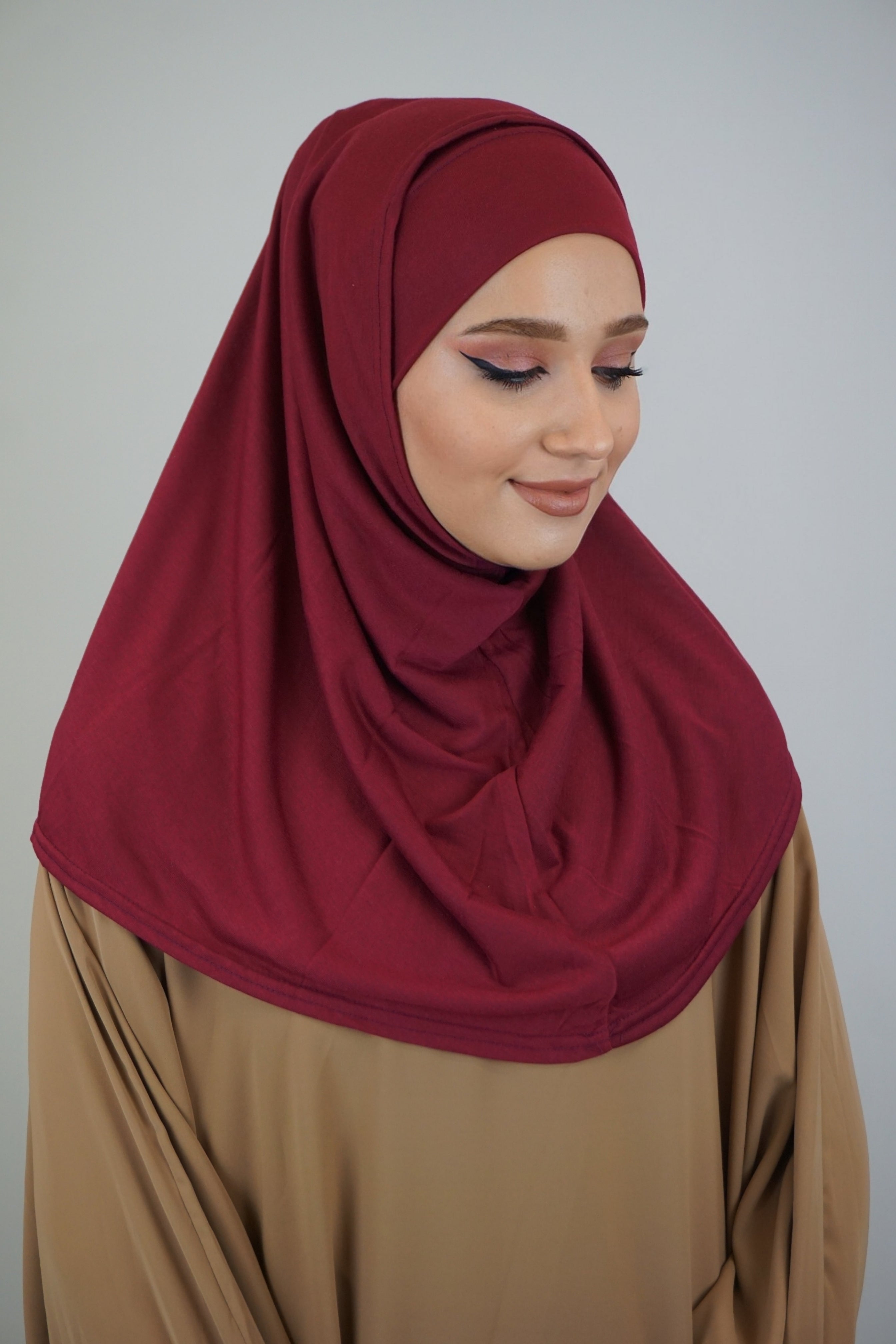 Jersey FertigHijab Zwei-Teiler Bordeaux