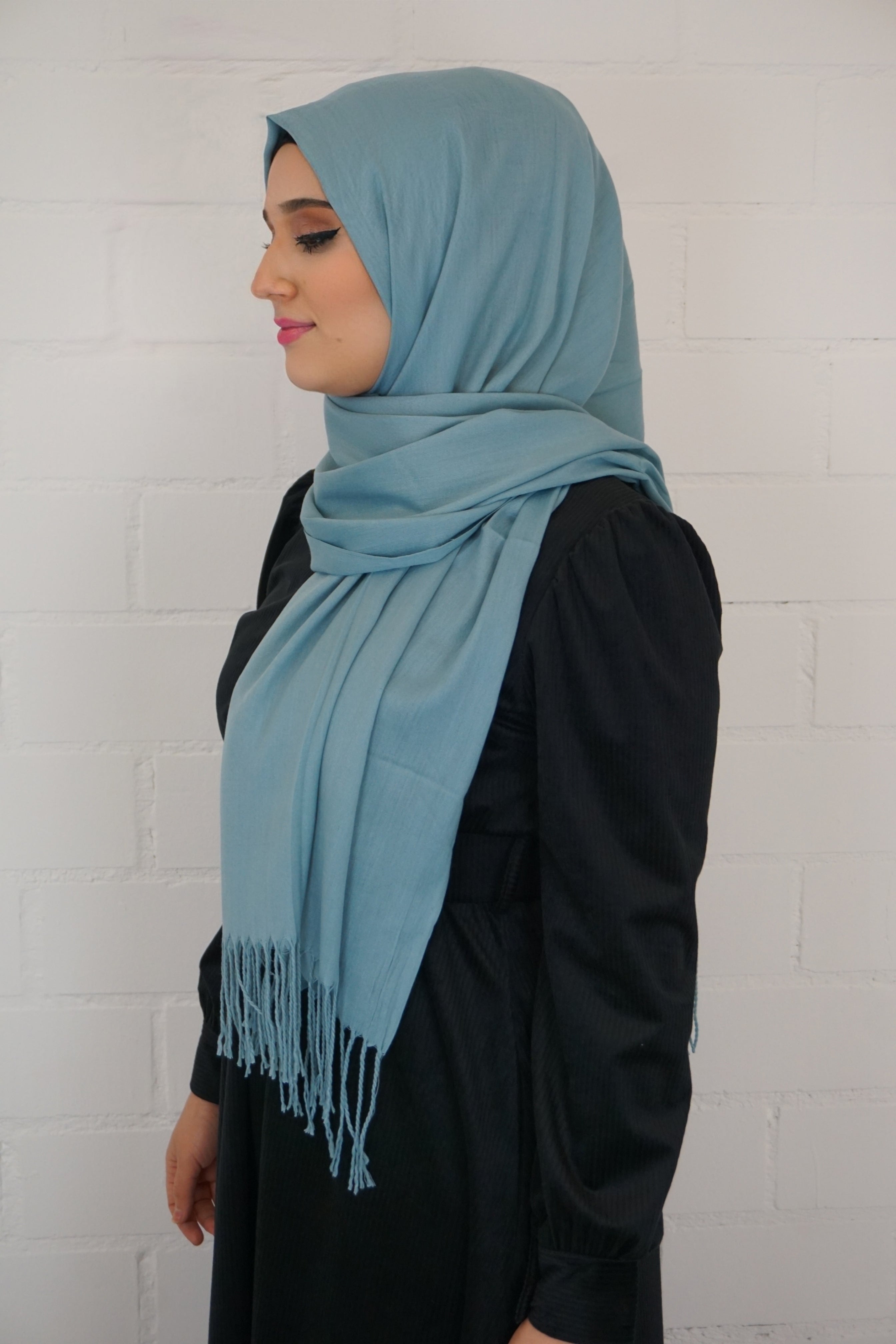 Baumwoll Hijab Almaz Ozeangrün