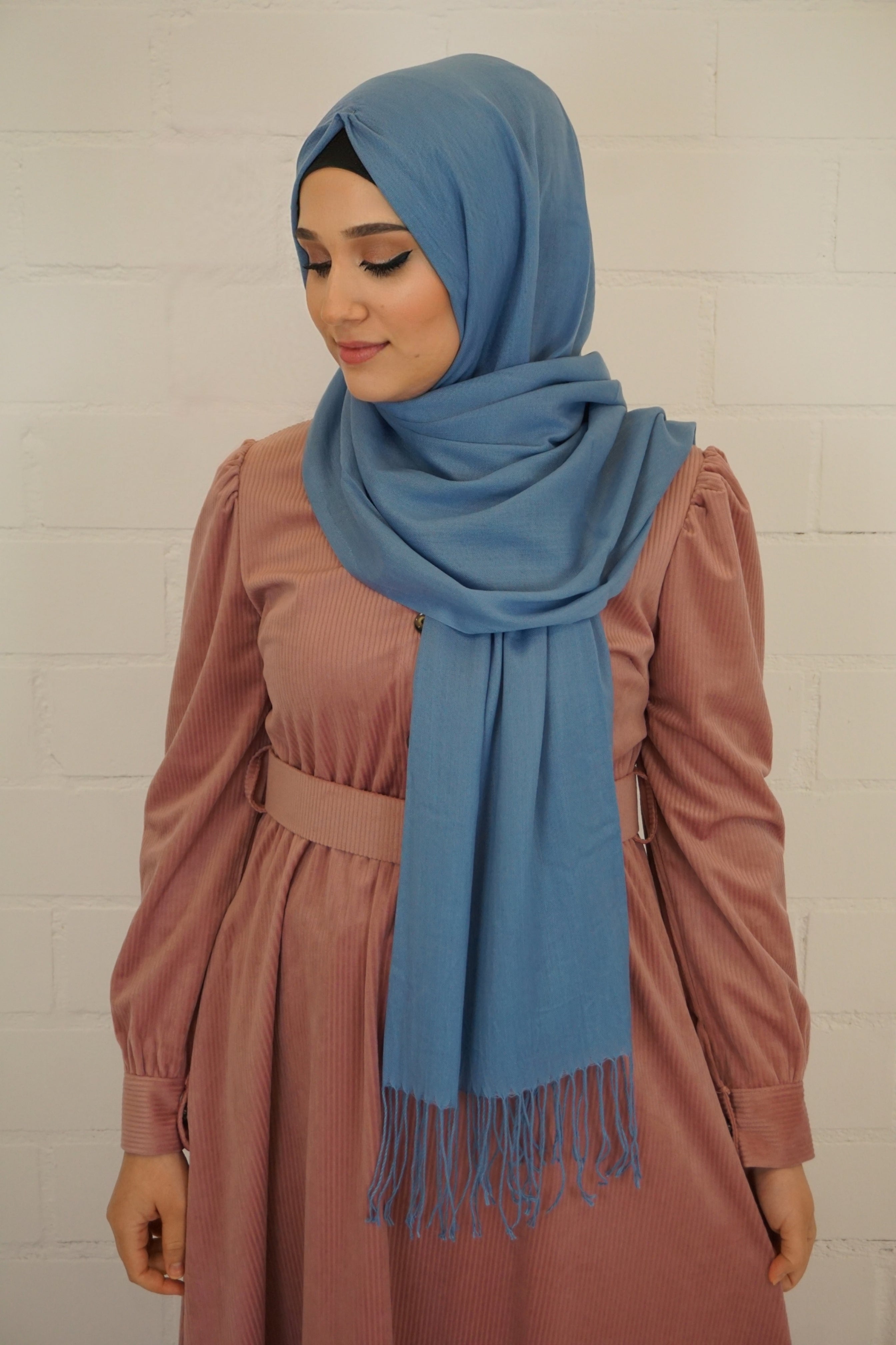 Baumwoll Hijab Almaz Jeansblau