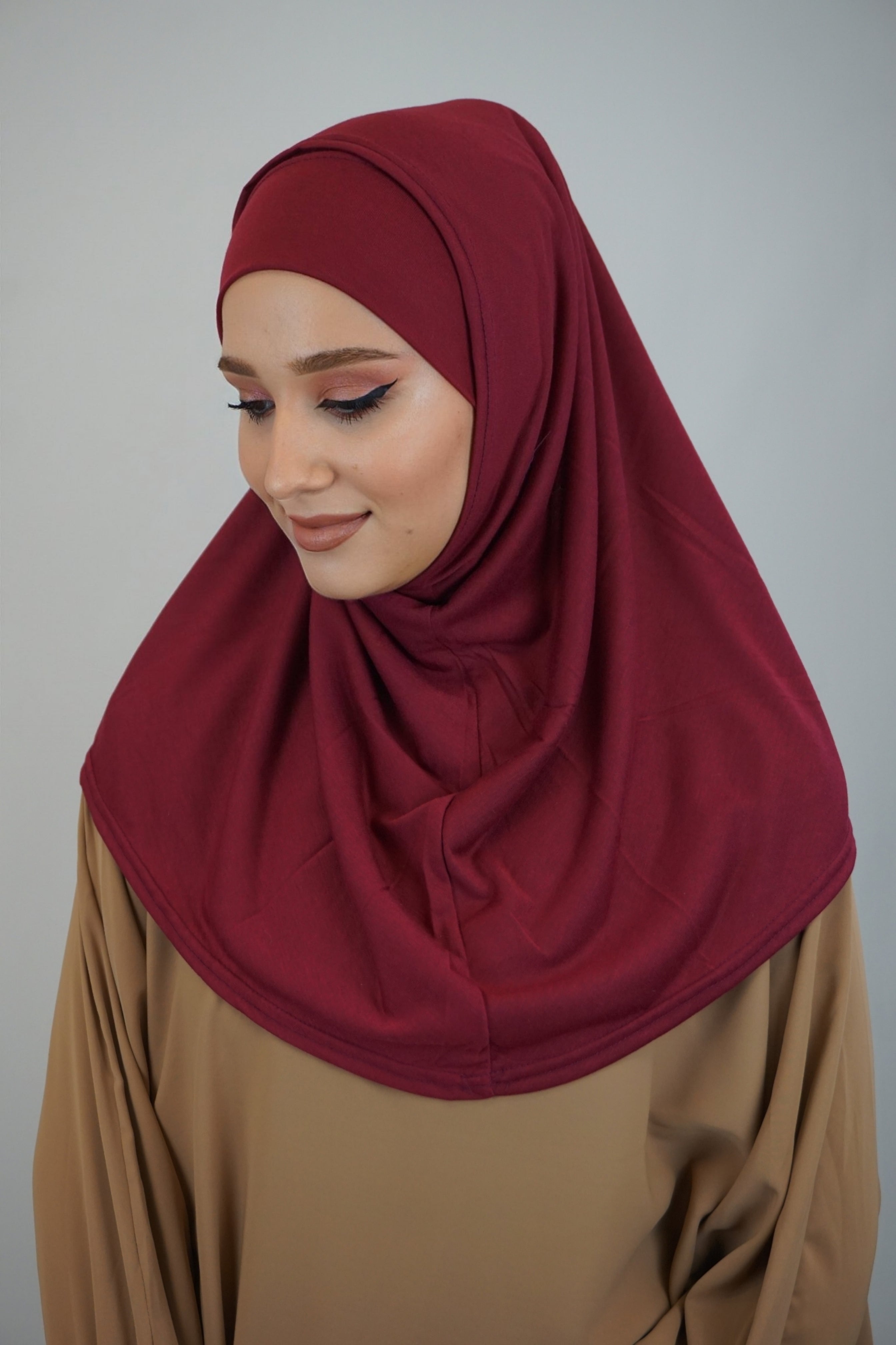 Jersey FertigHijab Zwei-Teiler Bordeaux