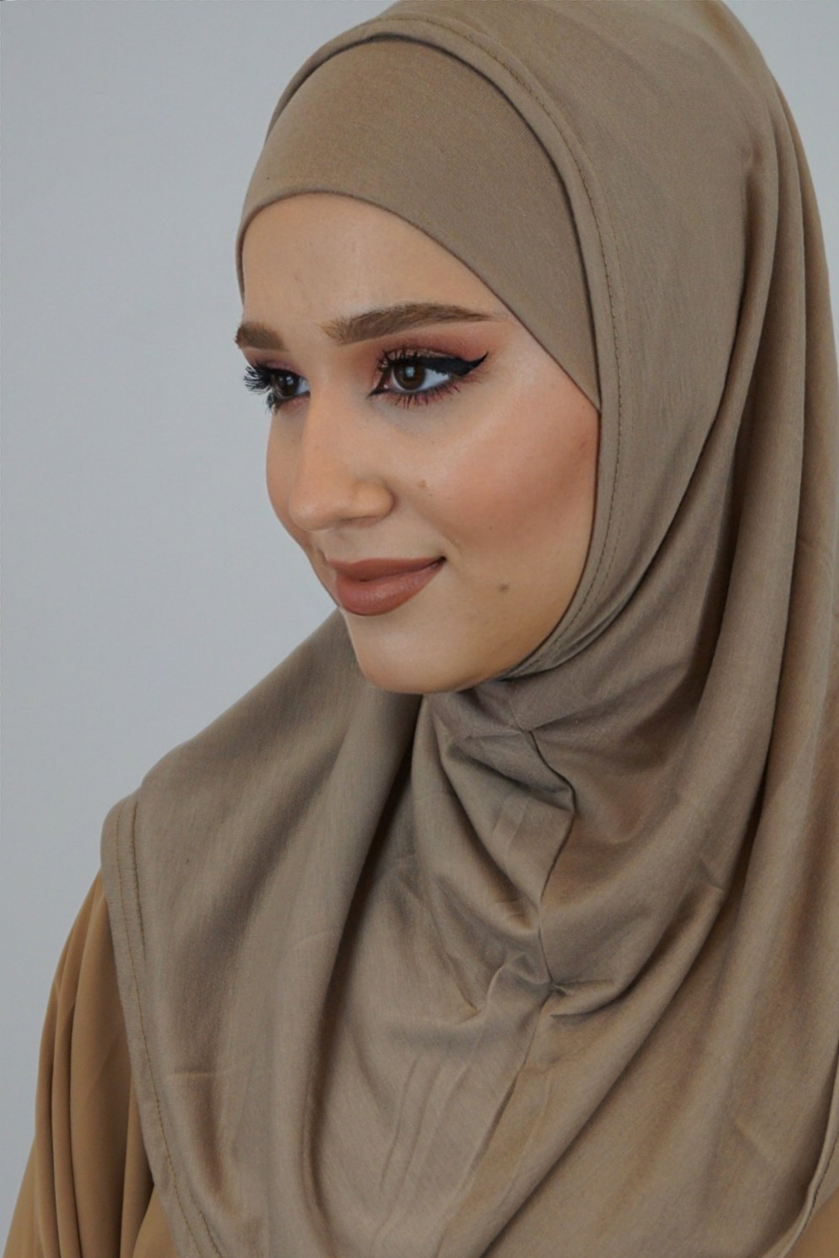 Jersey FertigHijab Zwei-Teiler Braun