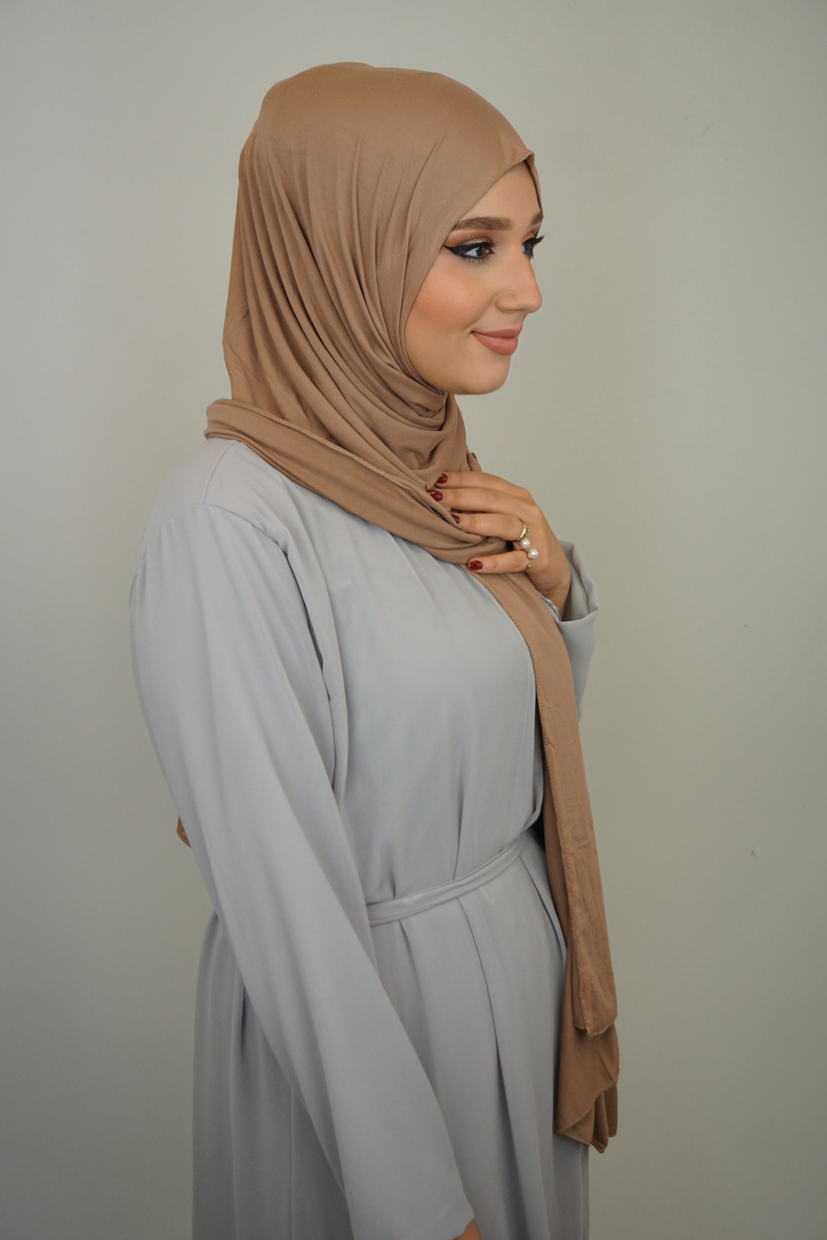 Jersey XL Hijab Camel 4