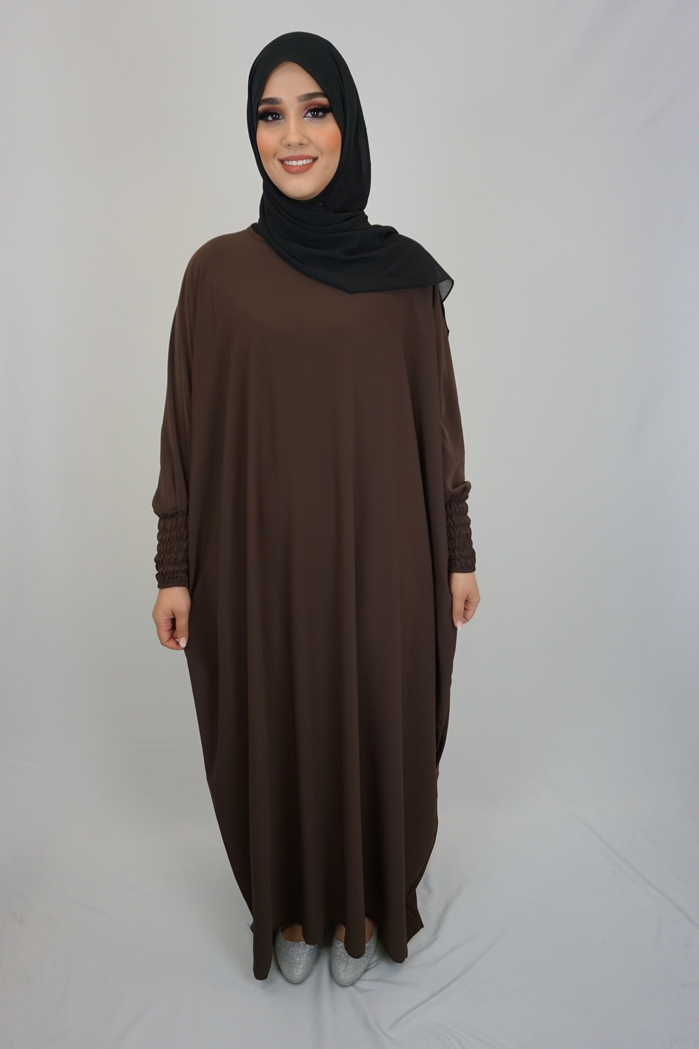 Jilbab Kleid Amaya Dunkelbraun