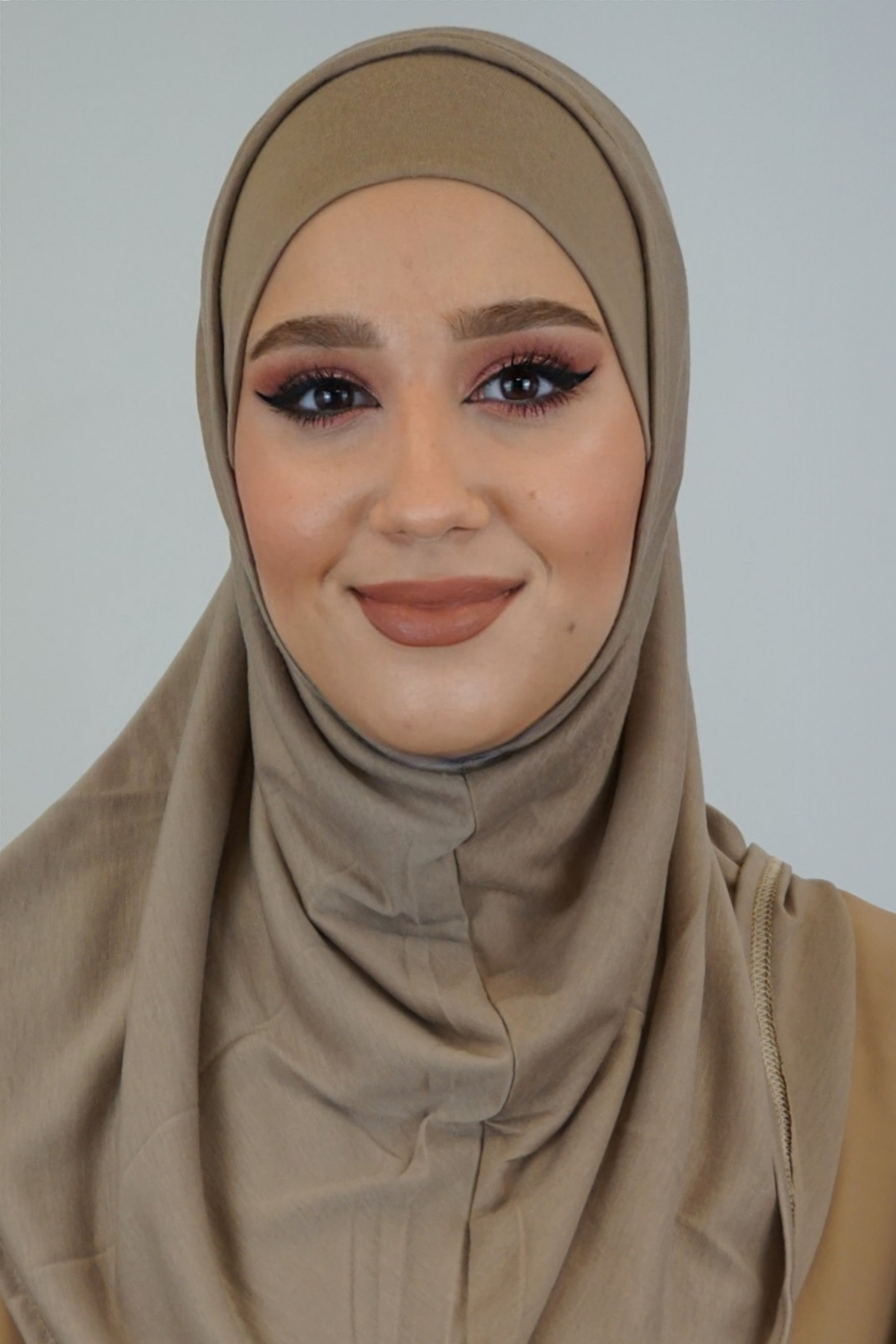 Jersey FertigHijab Zwei-Teiler Braun