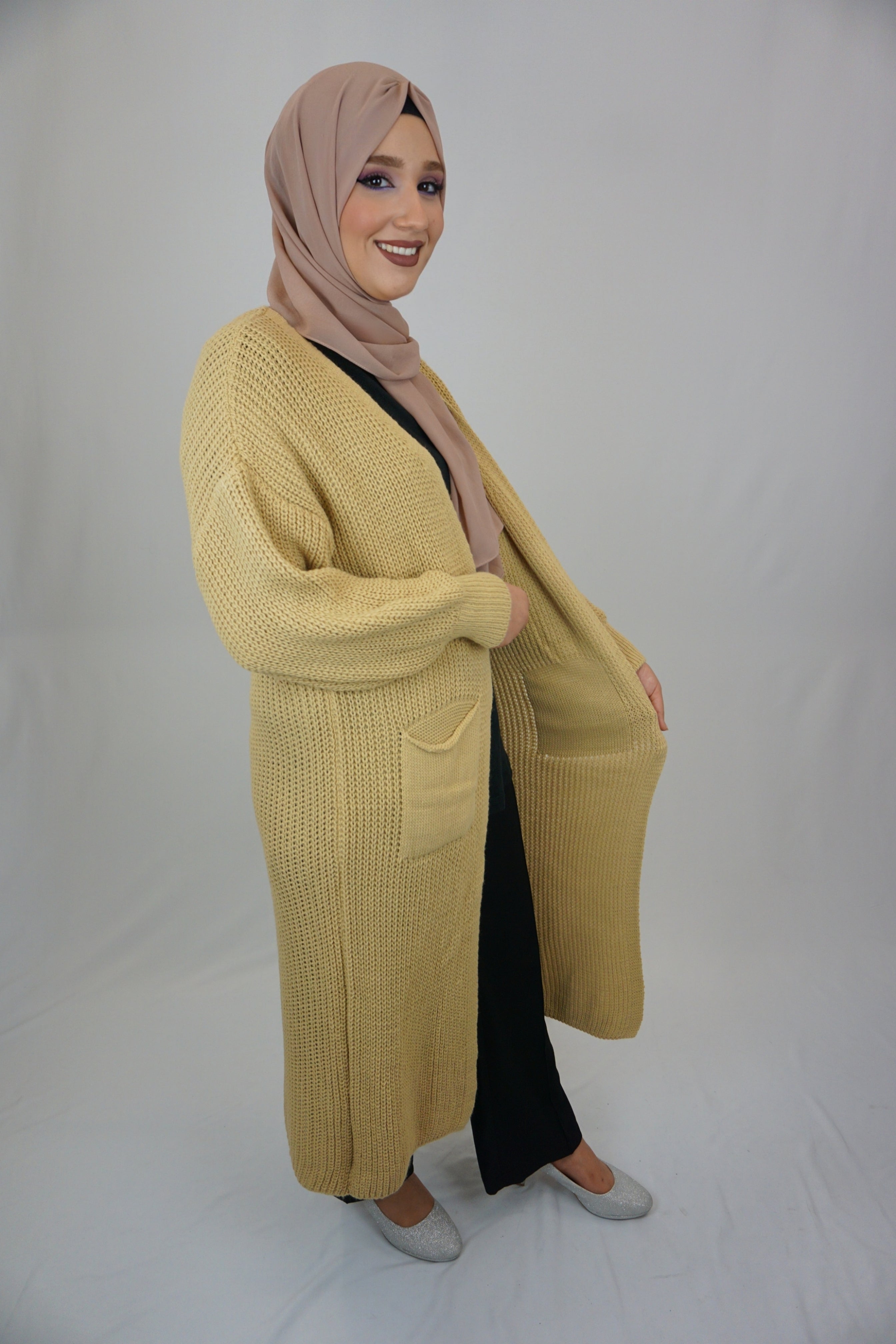Maxi Cardigan Mahnoor Gelb