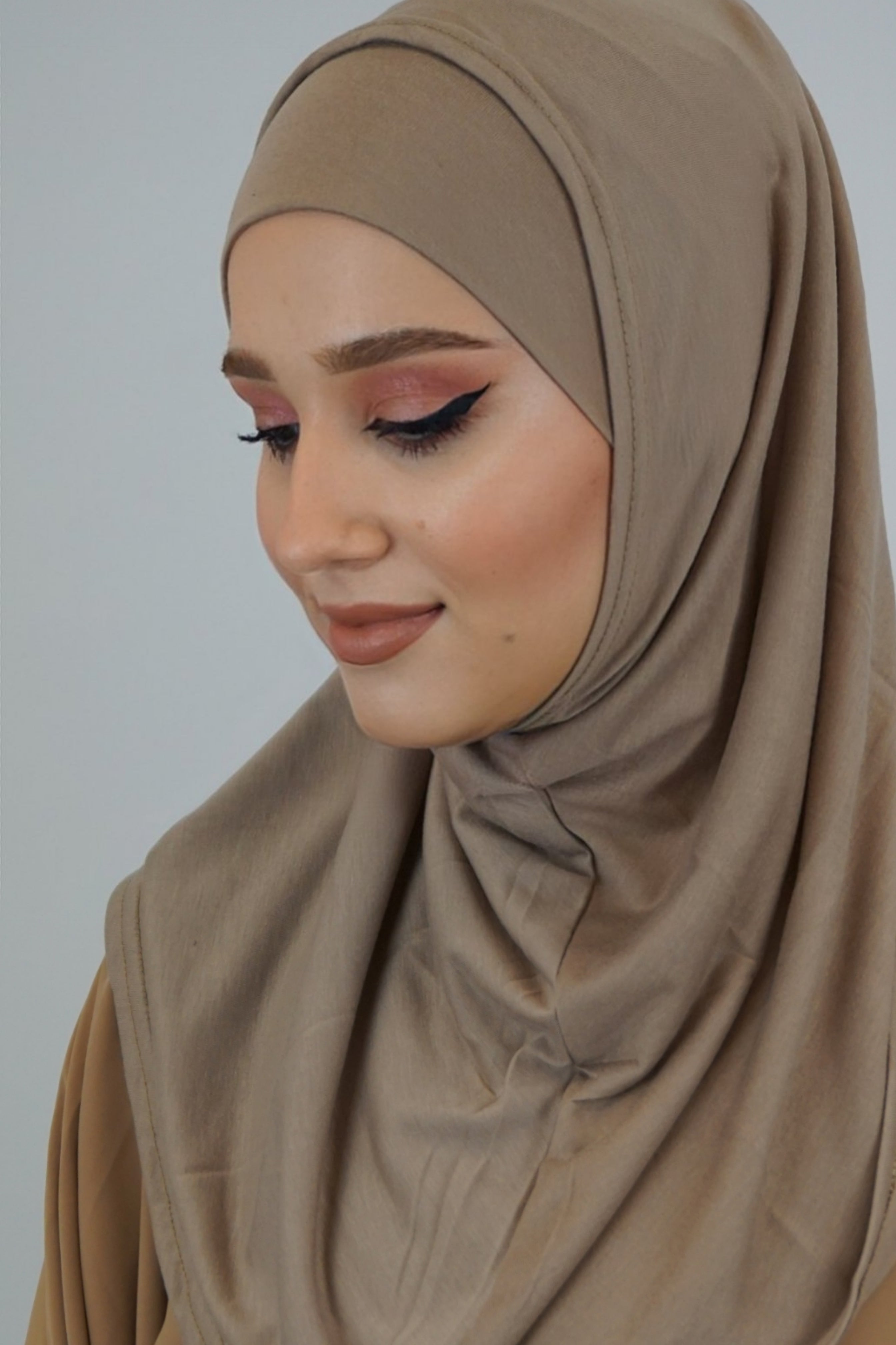 Jersey FertigHijab Zwei-Teiler Braun