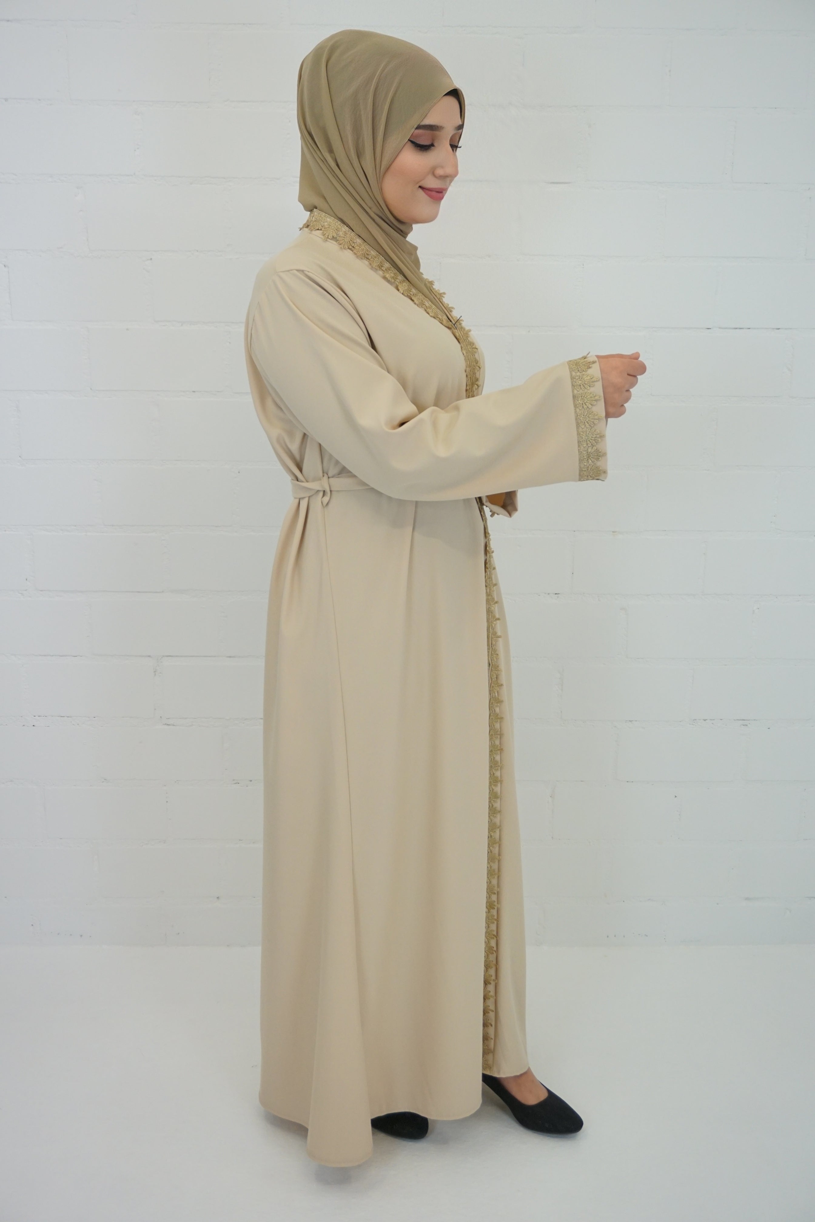 Abaya Faheema Beige