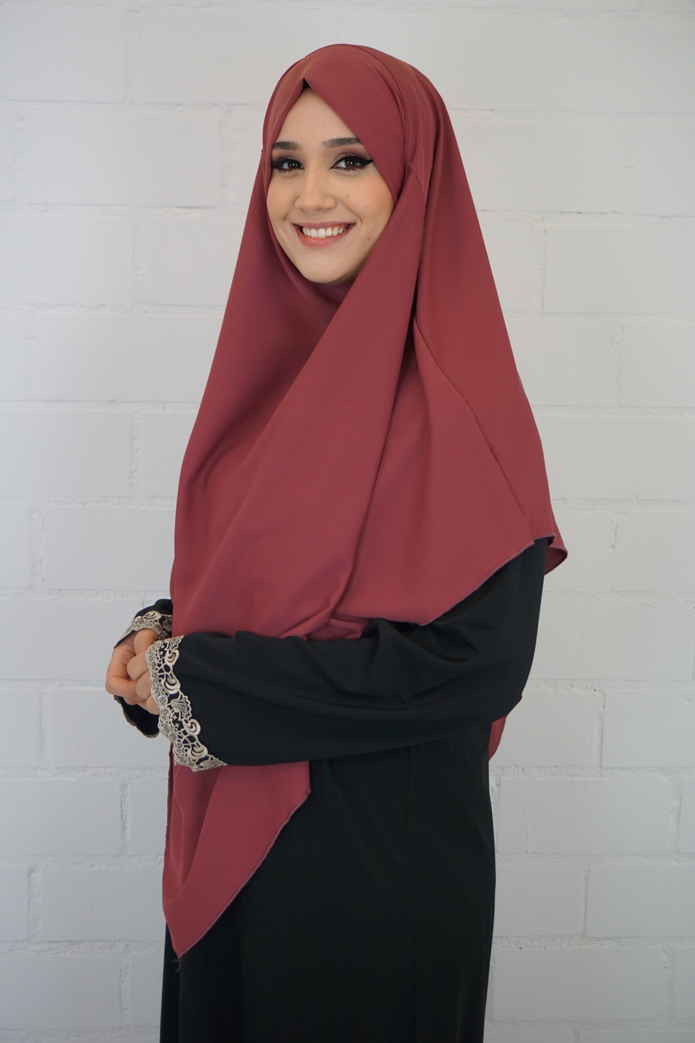 Medina Khimar 1-lagig Feuerrot