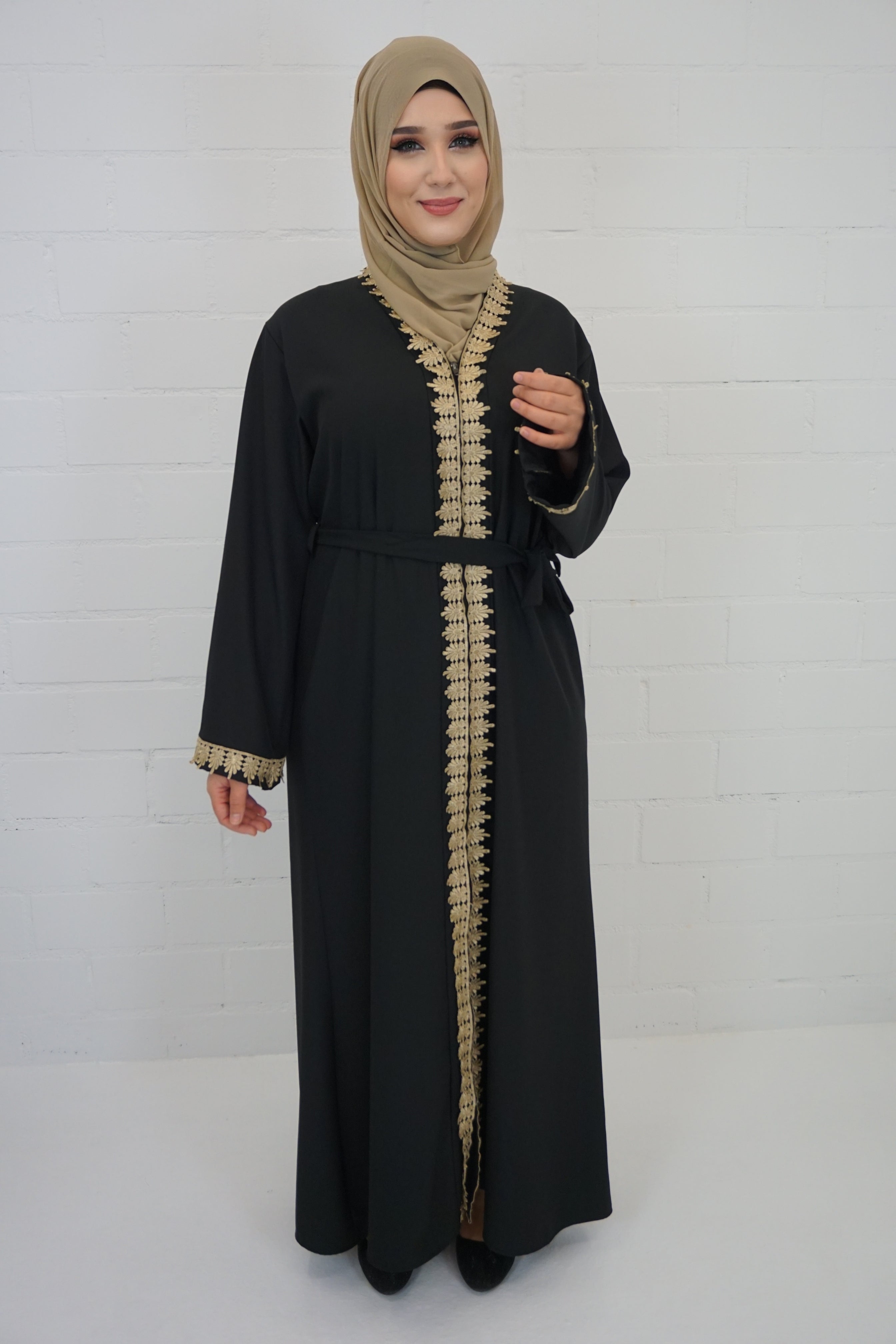 Abaya Faheema Schwarz