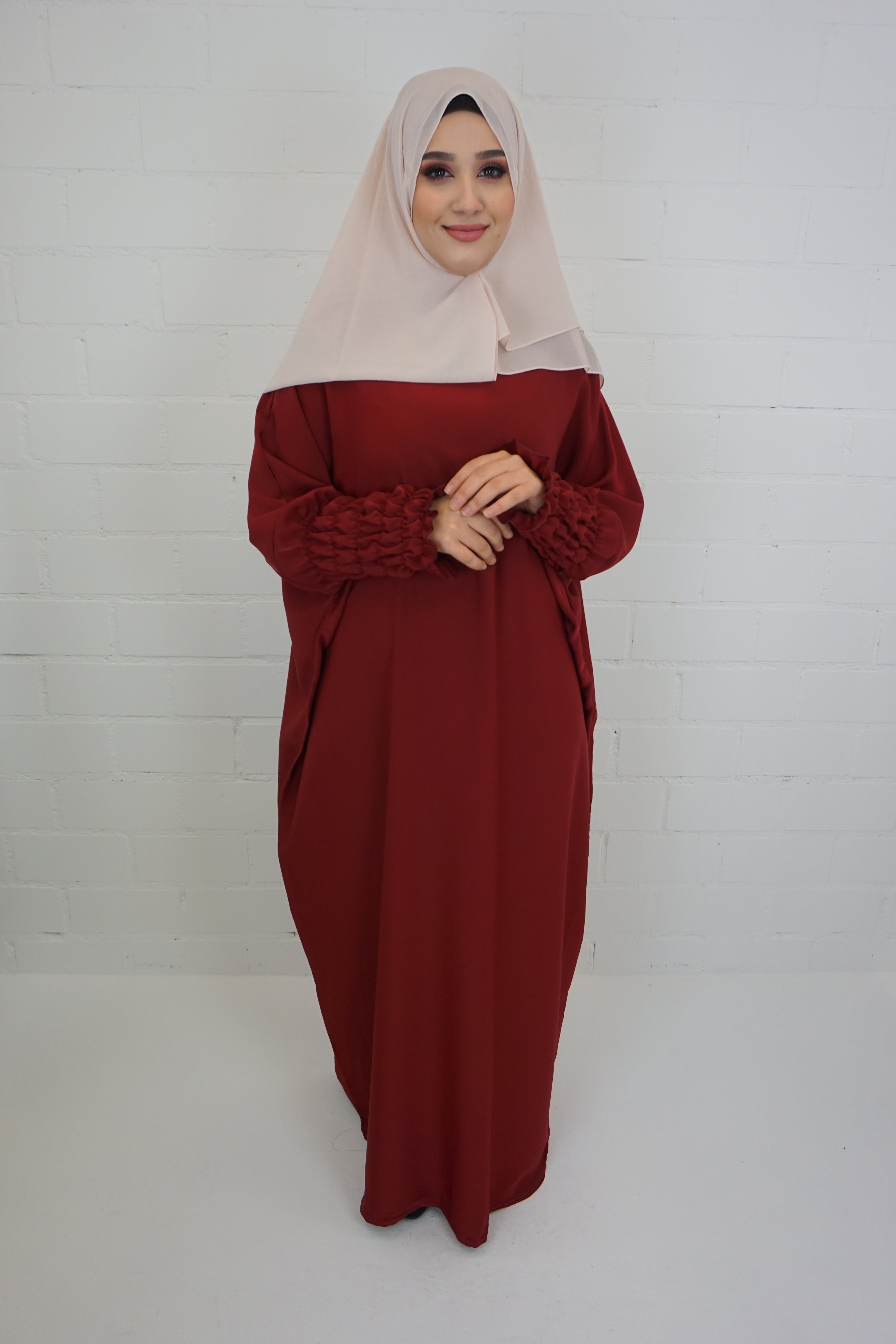Jilbab Kleid Samaya Bordeaux
