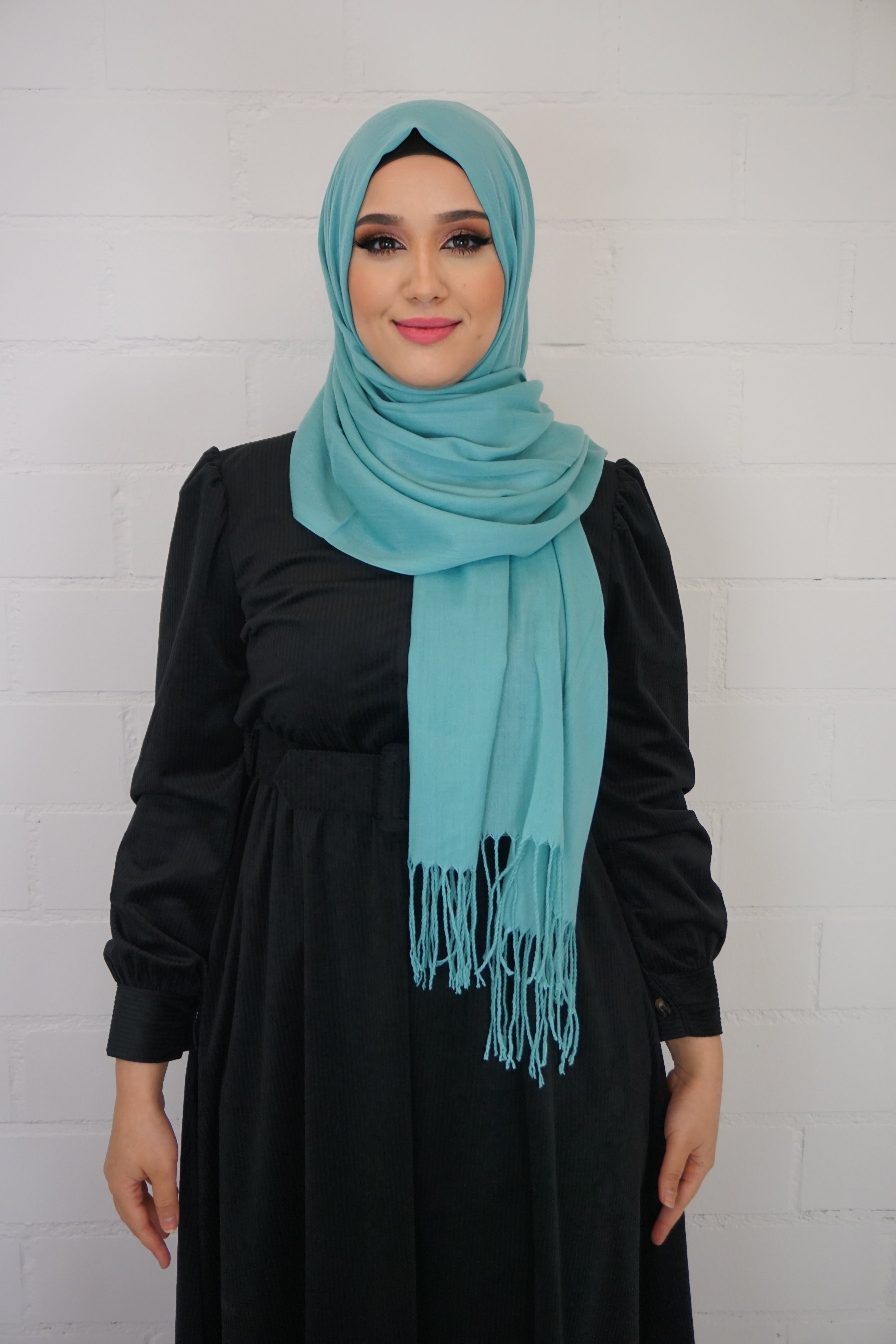 Baumwoll Hijab Almaz Türkisgrün