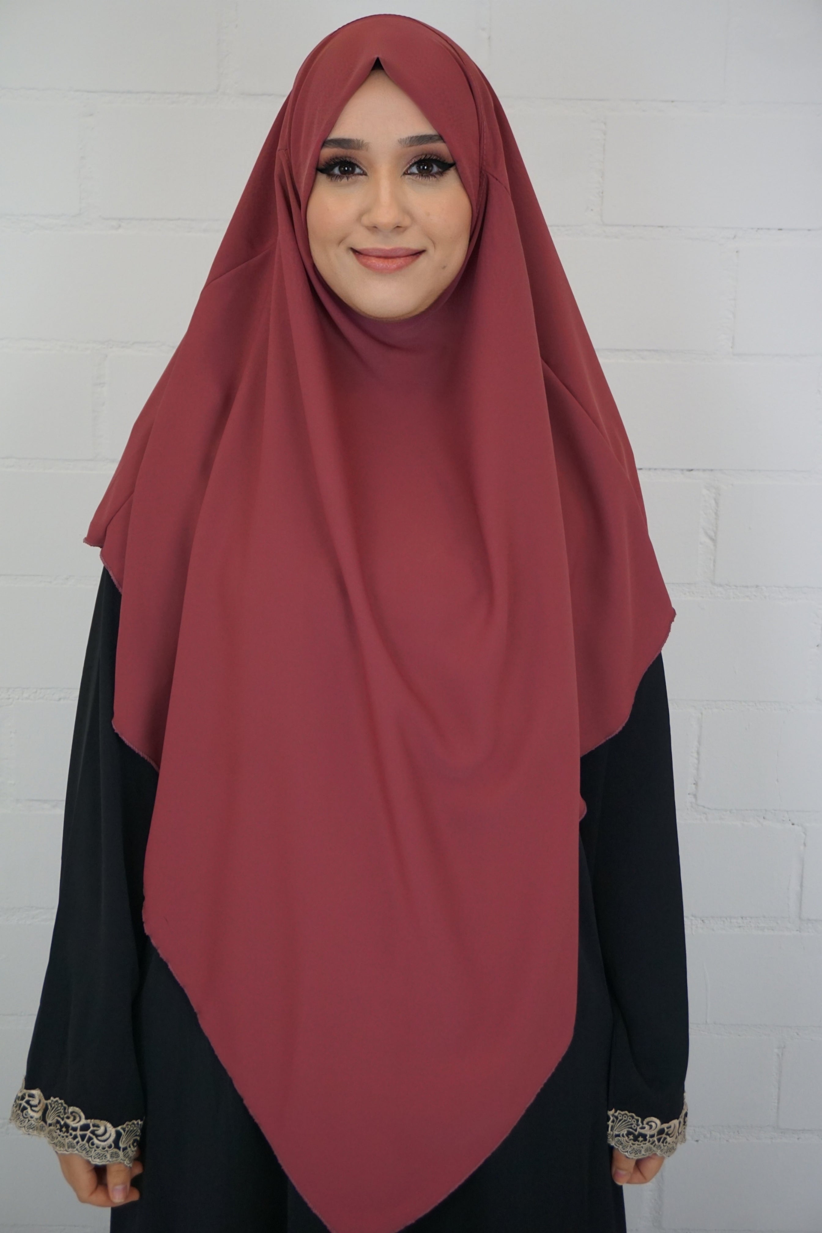 Medina Khimar 1-lagig Feuerrot