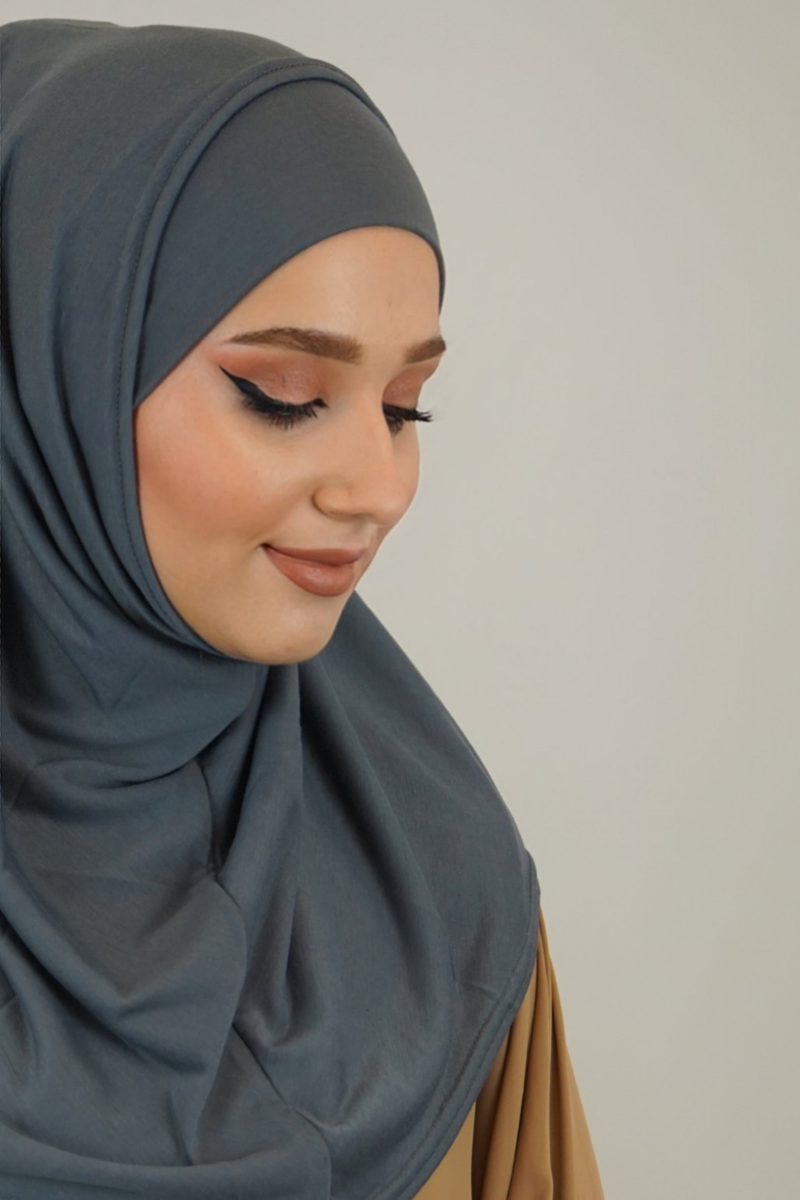 Jersey FertigHijab Zwei-Teiler Grau