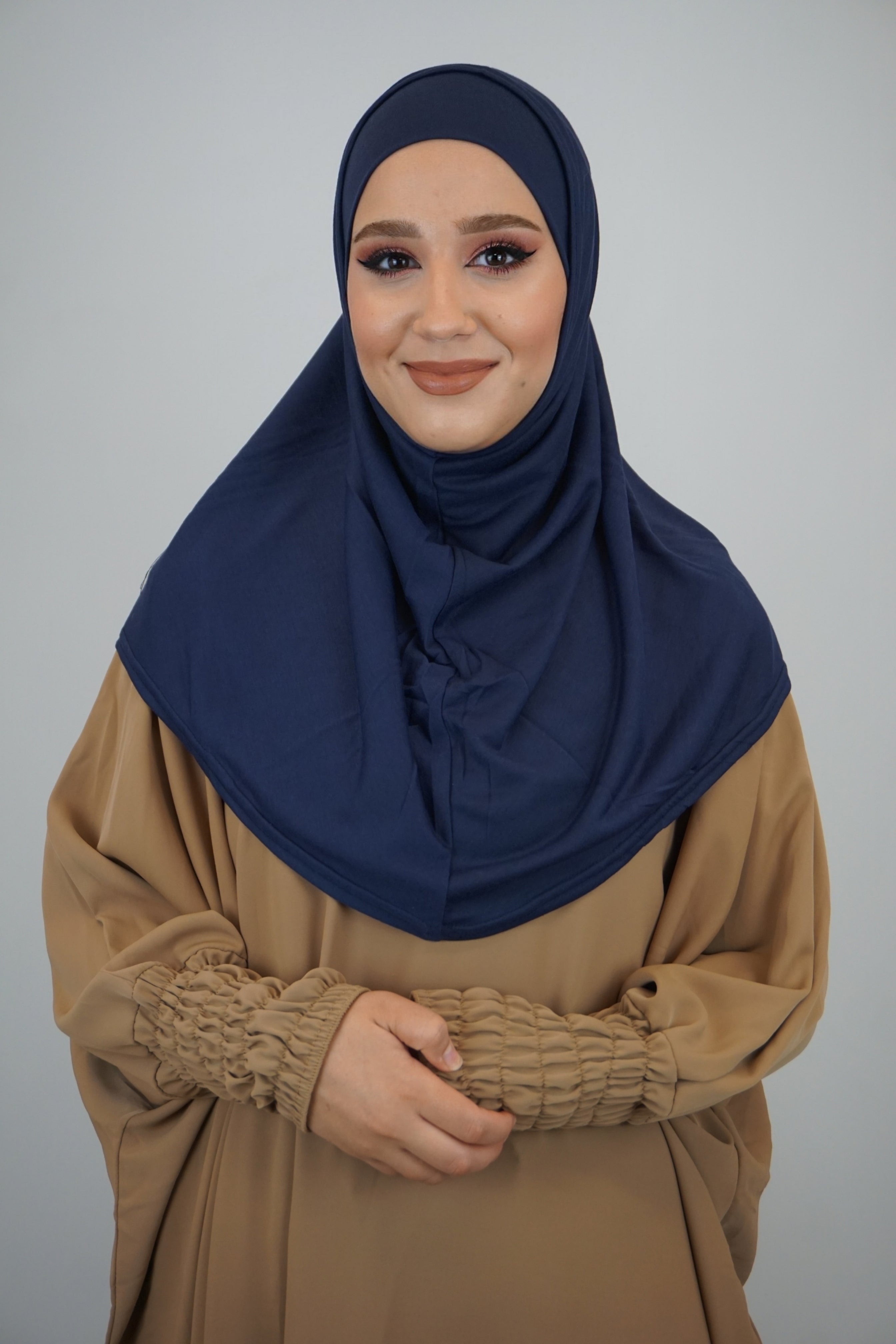 Jersey FertigHijab Zwei-Teiler Jeansblau