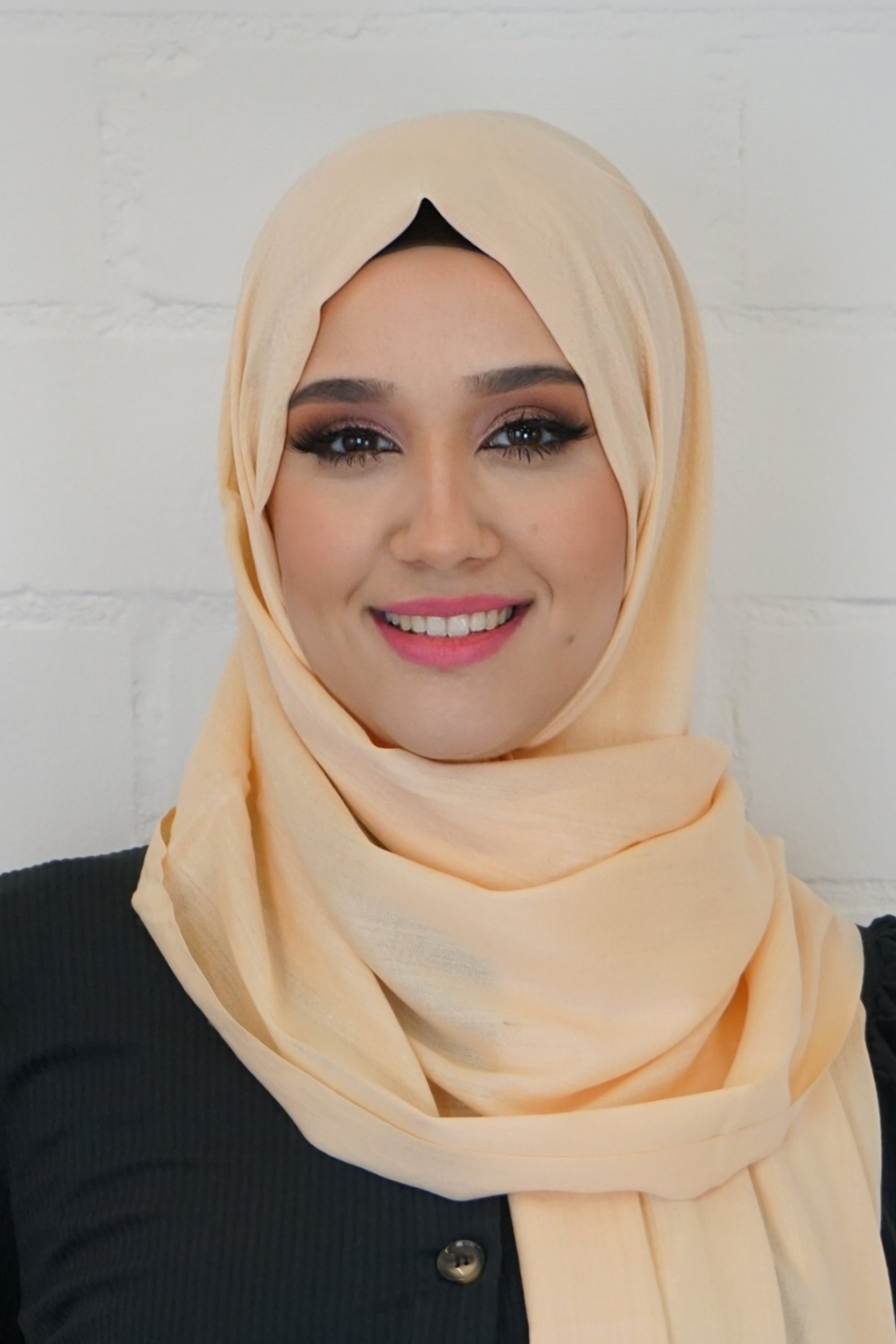 Baumwoll Hijab Almaz Aprikot