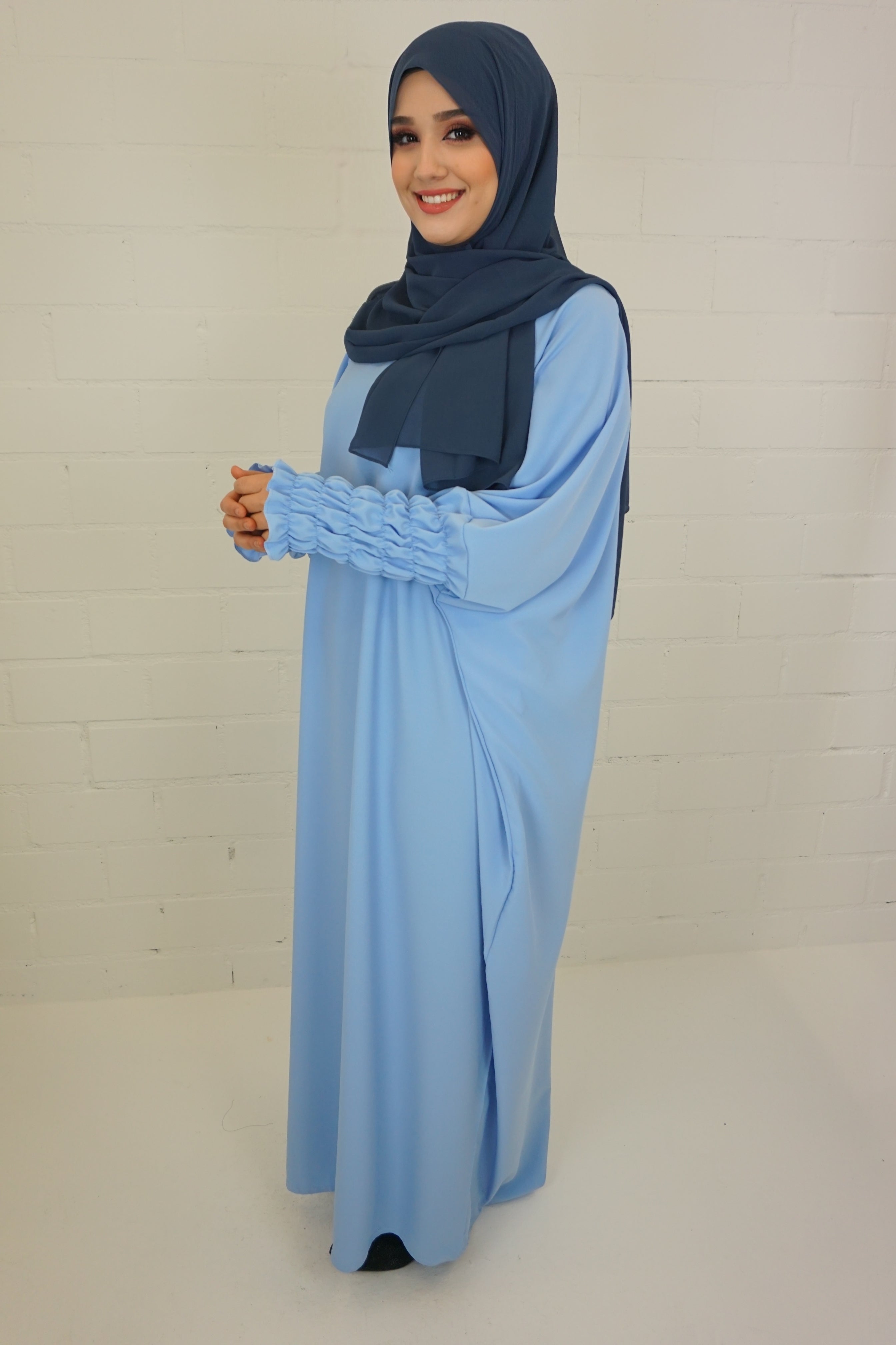 Jilbab Kleid Samaya Wasserblau