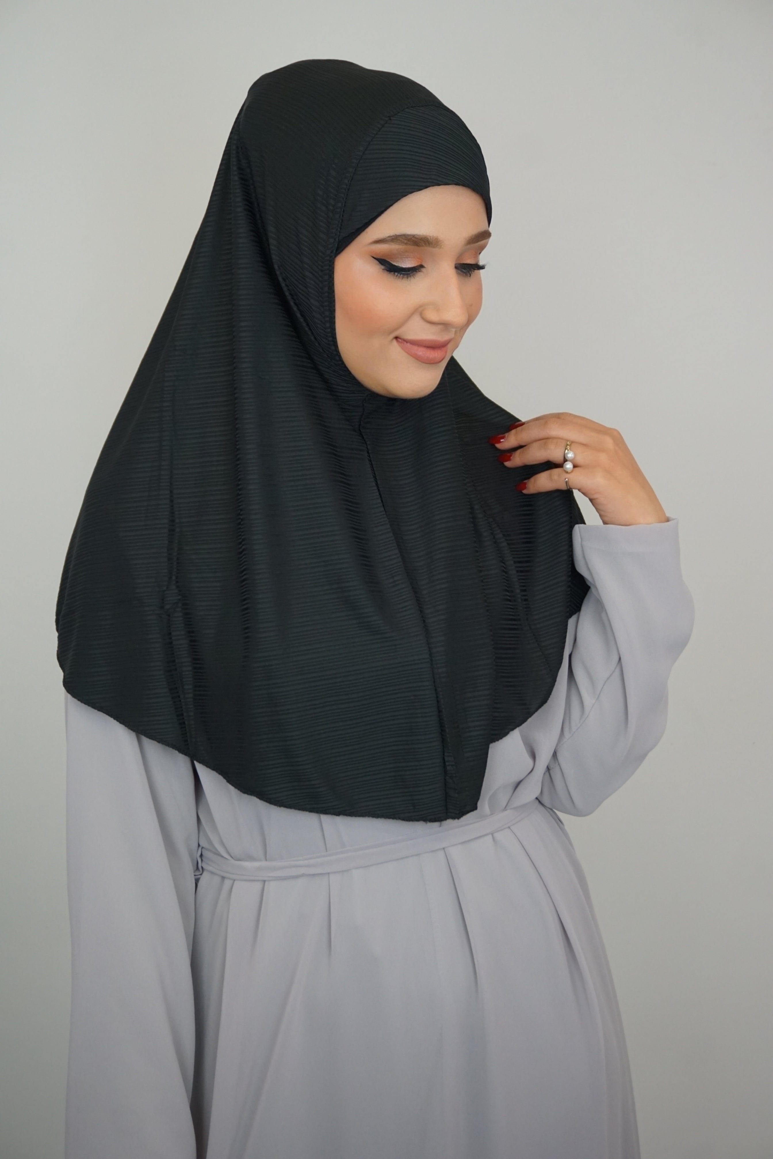 Jersey Ripped FertigHijab Schwarz