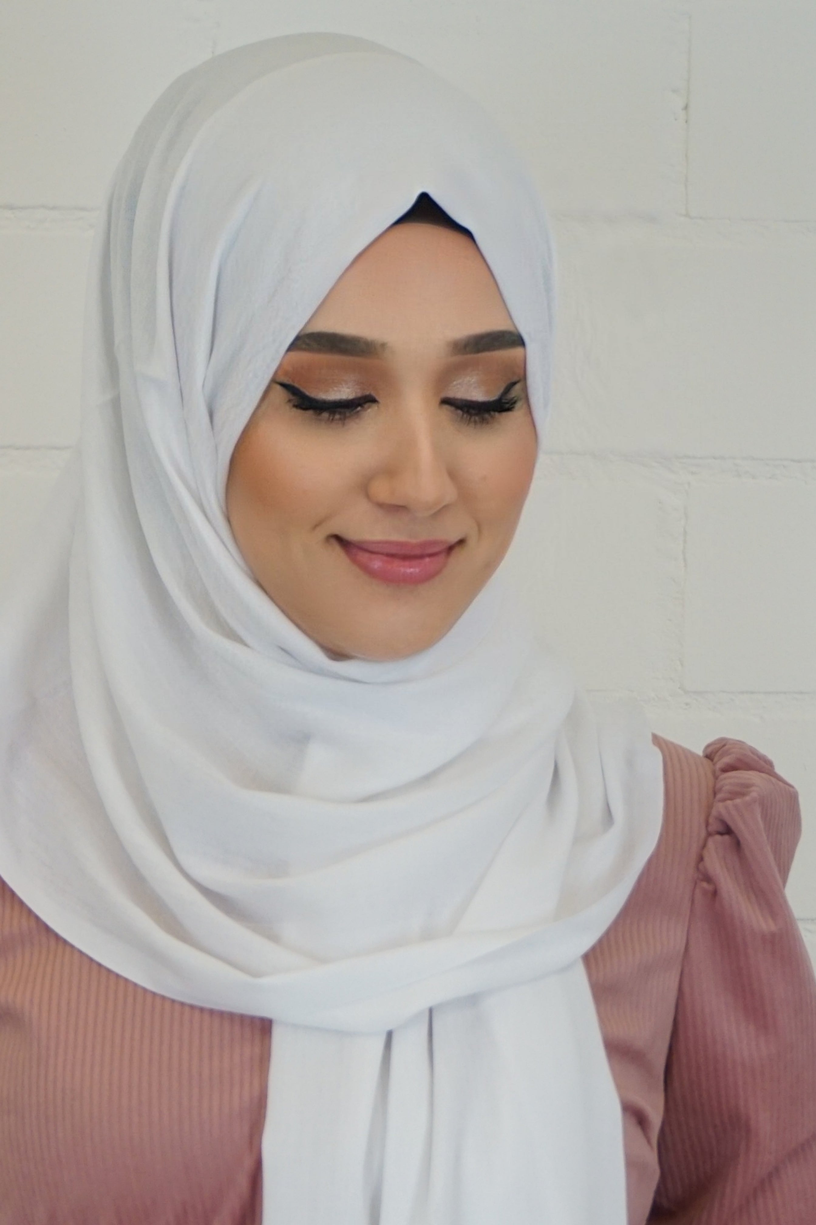 Baumwoll Hijab Almaz Weiss