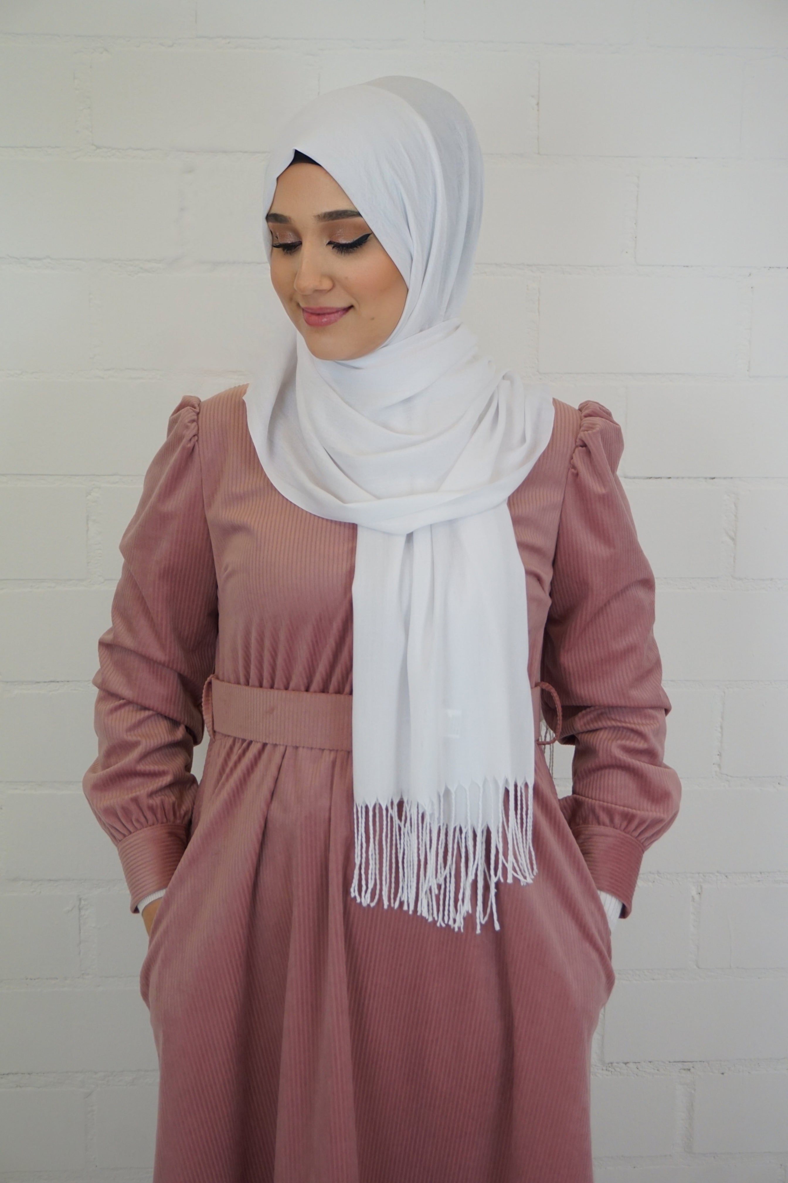 Baumwoll Hijab Almaz Weiss