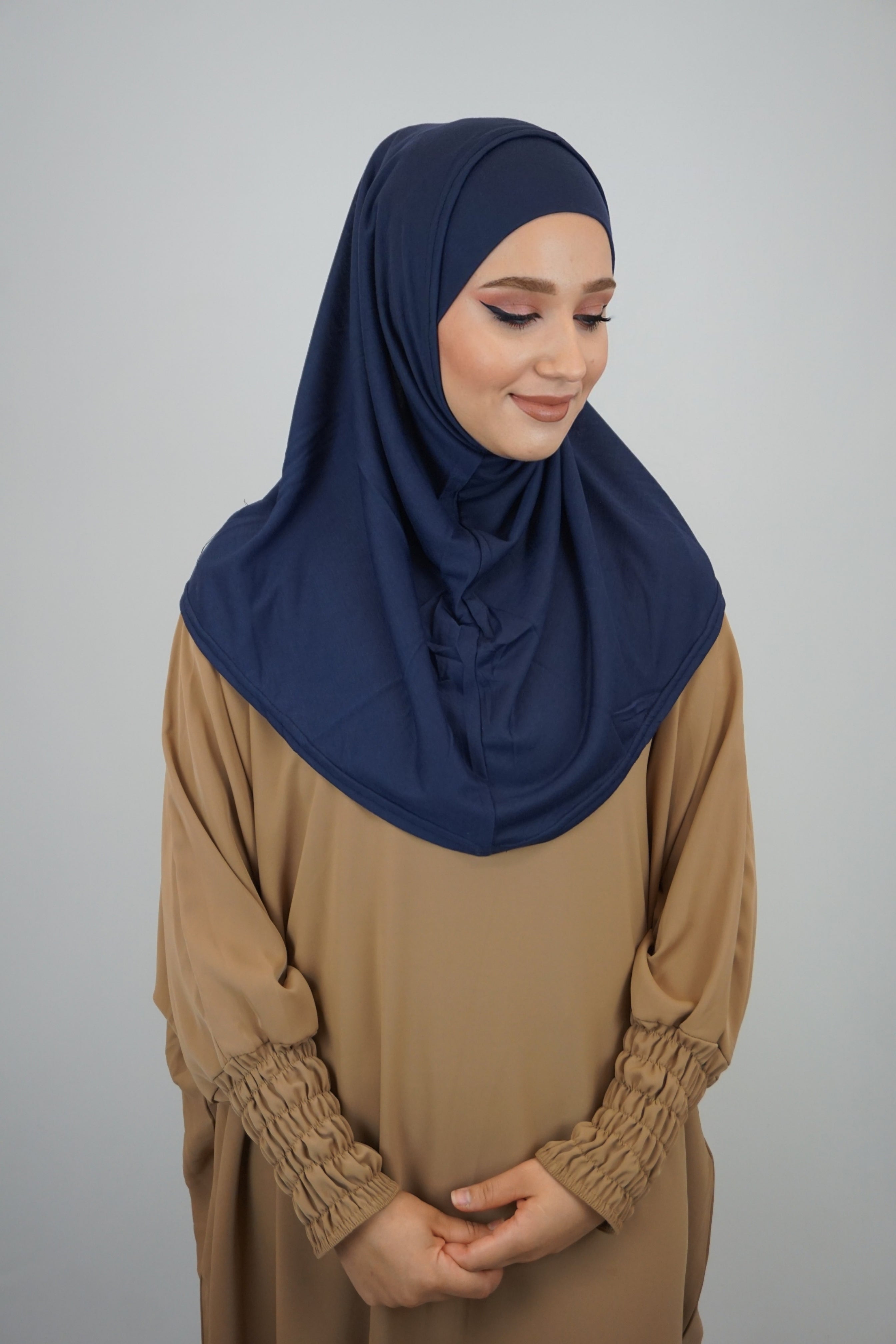 Jersey FertigHijab Zwei-Teiler Jeansblau