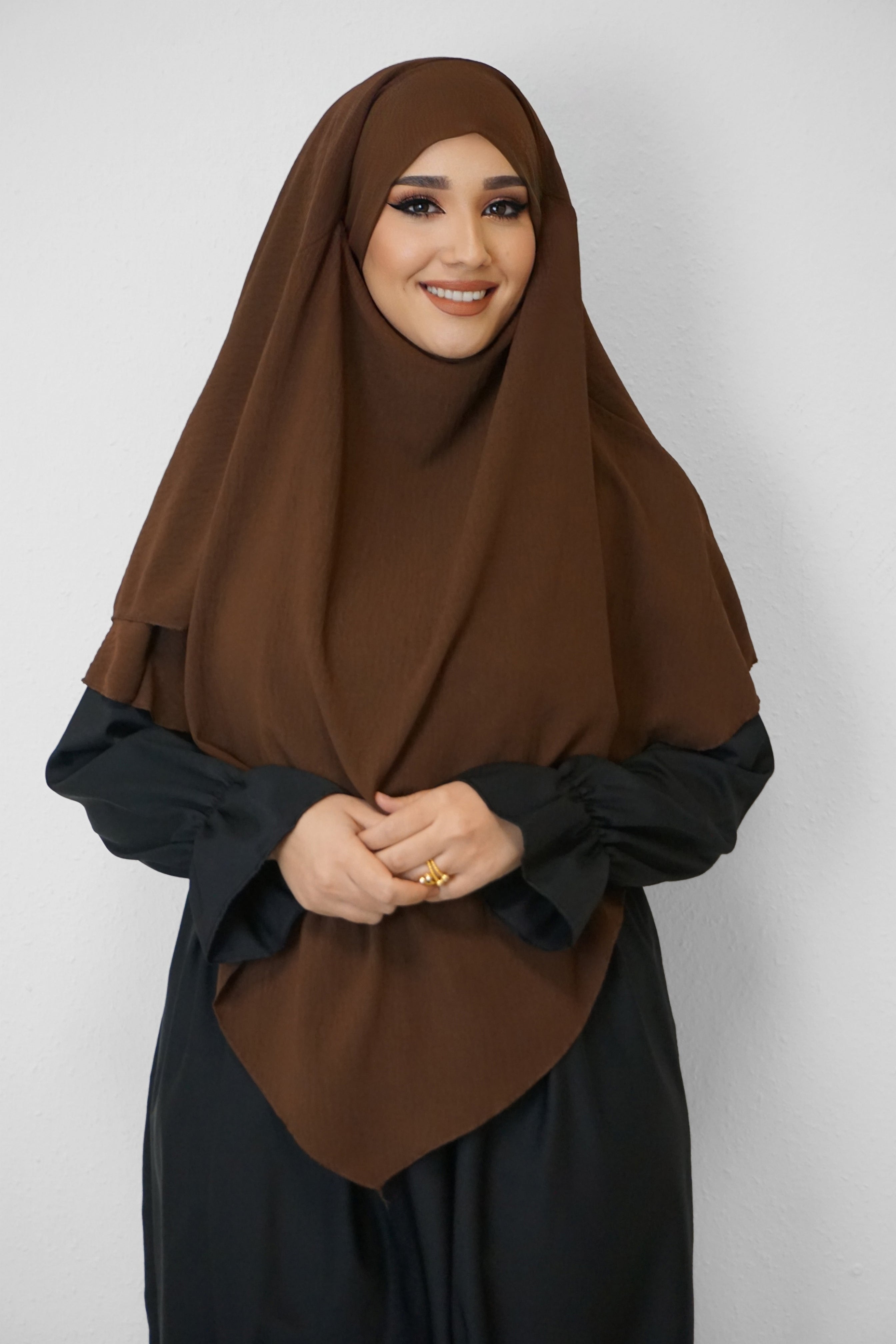 Jazz Khimar 2-lagig Braun