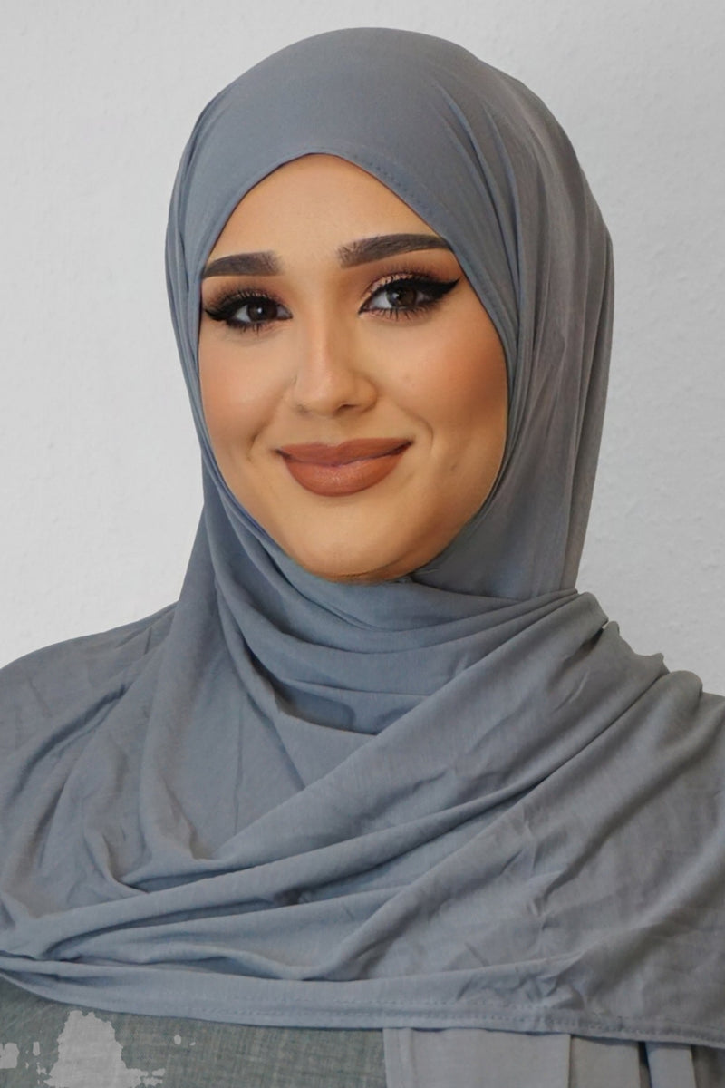 Premium Jersey Hijab Dunkelgrau