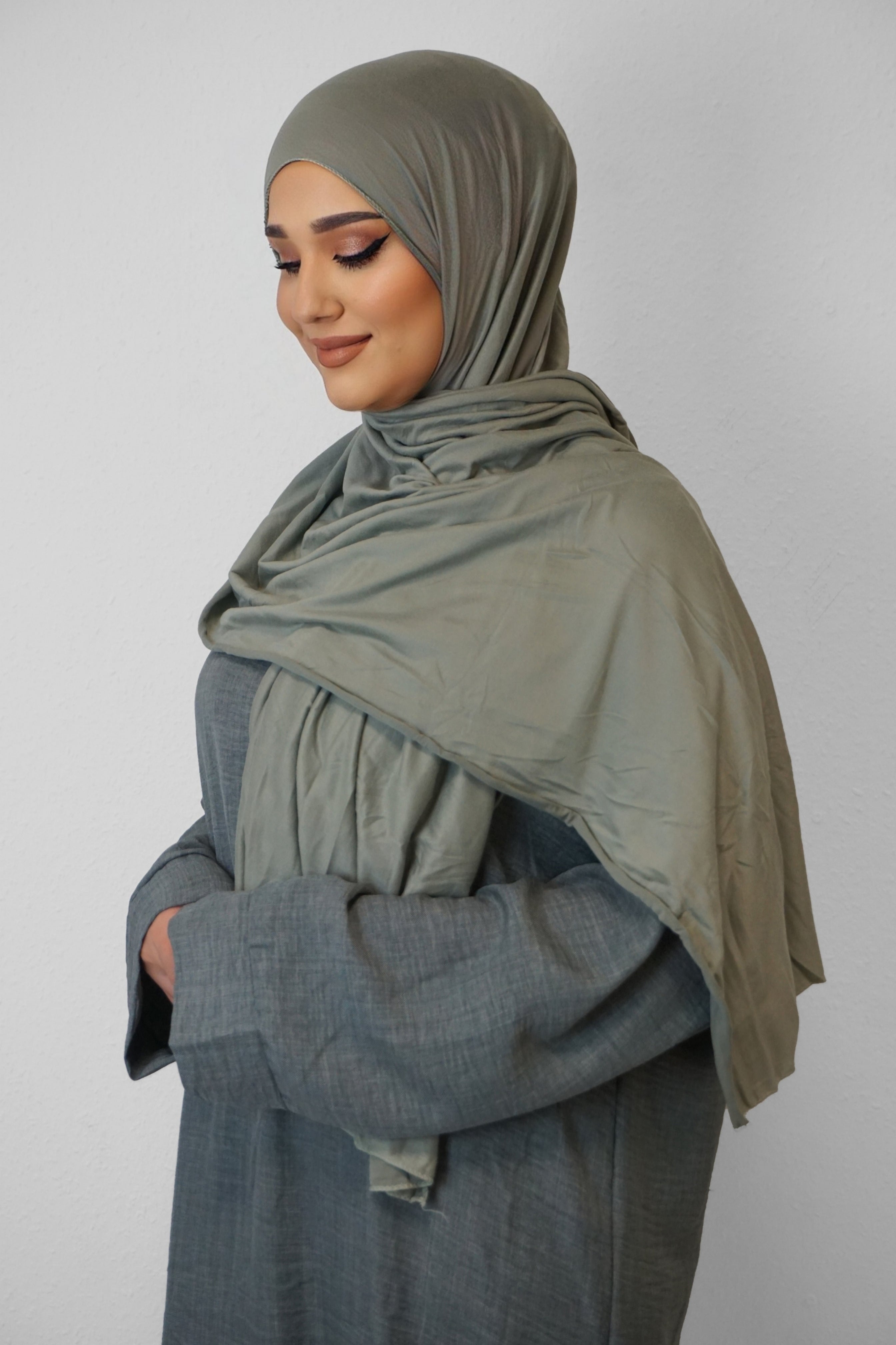 Jersey Hijab Fiza Hell-Khaki