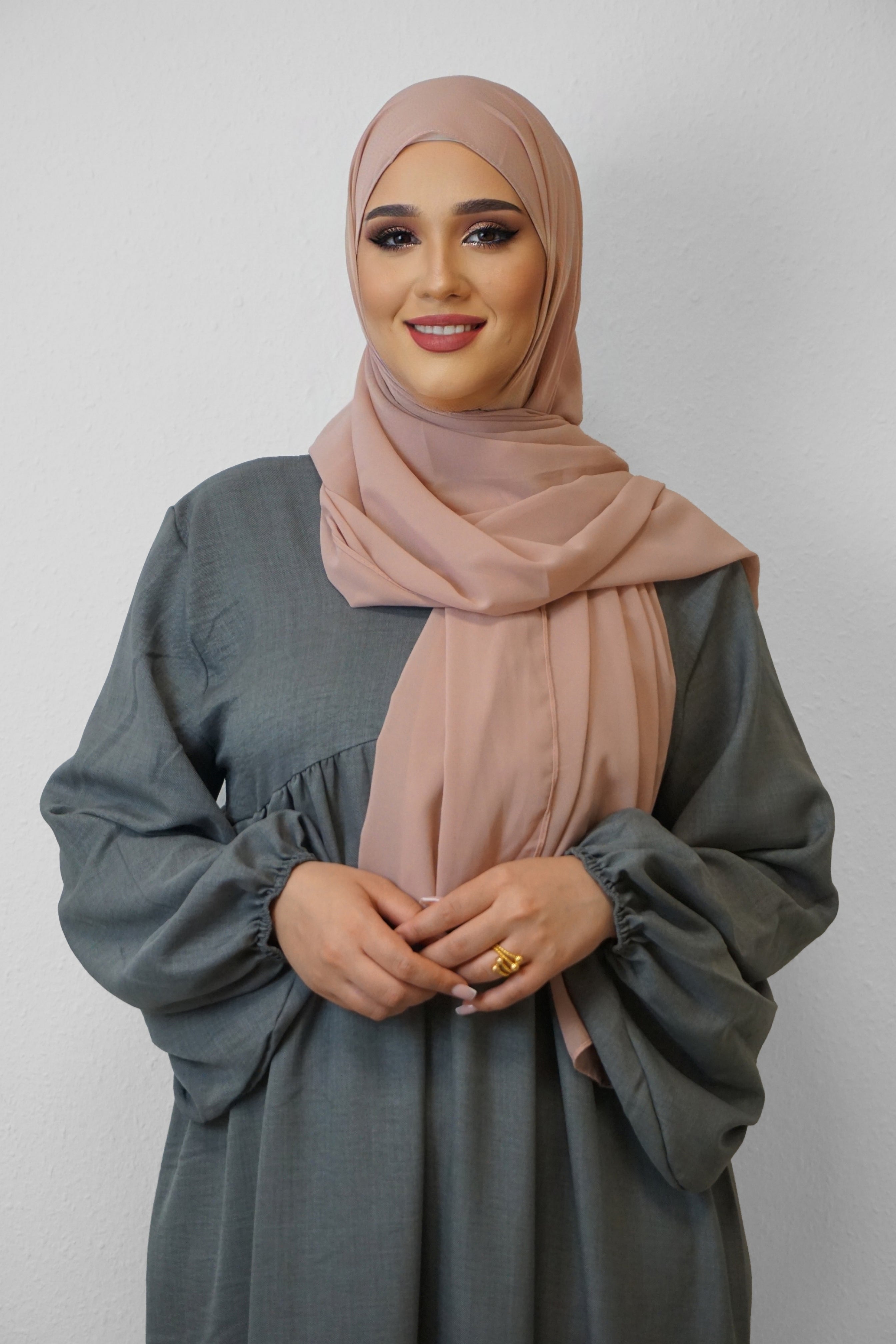 Chiffon XL Hijab Blush 2