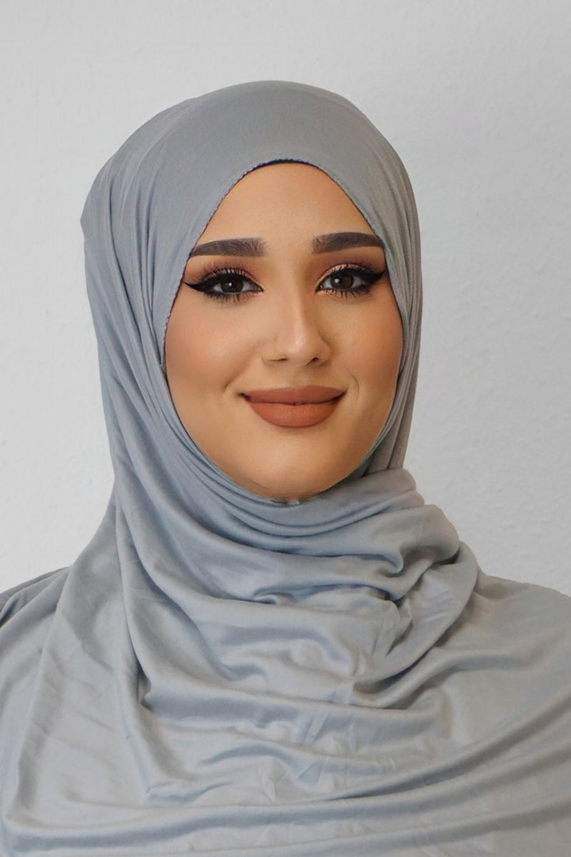 Jersey Hijab Fiza Hellgrau
