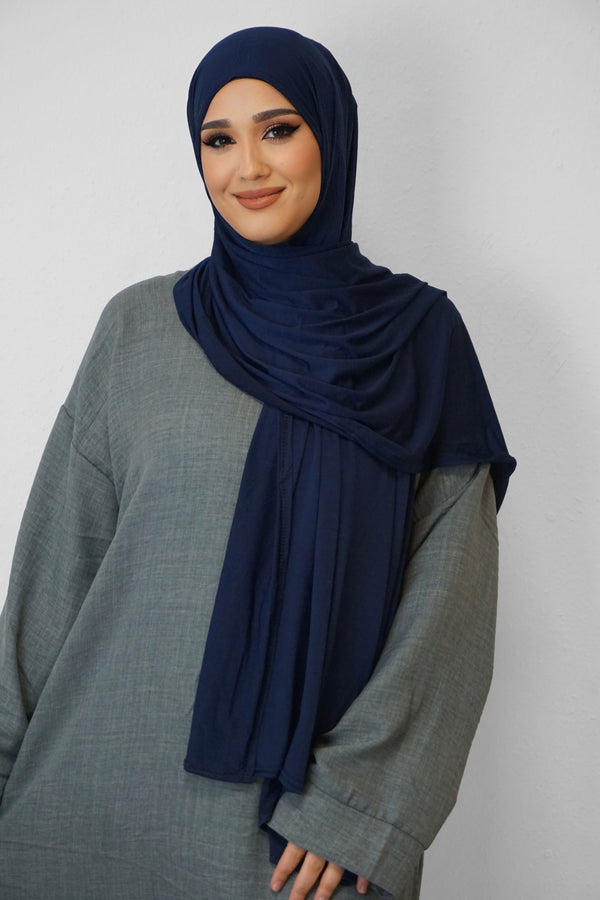 Premium Jersey Hijab Dunkelblau