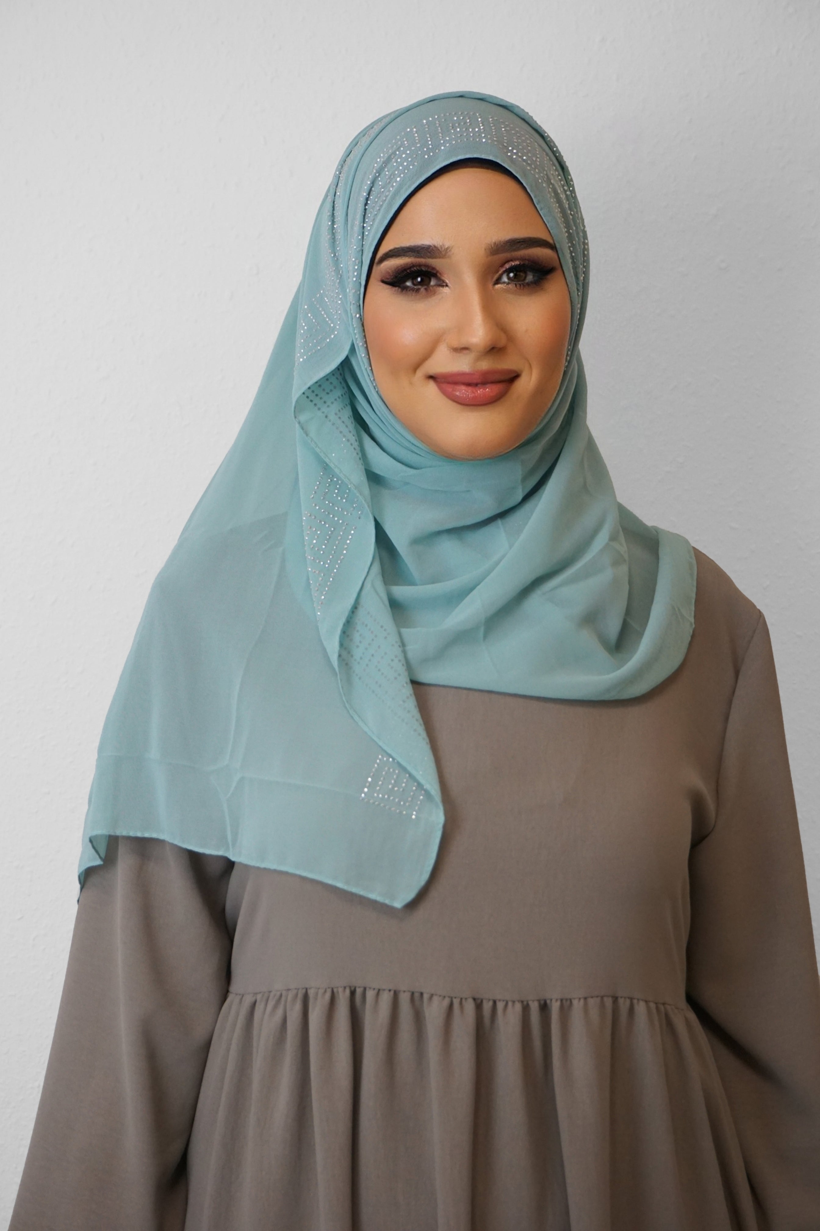 Chiffon Diamond Hijab Mint