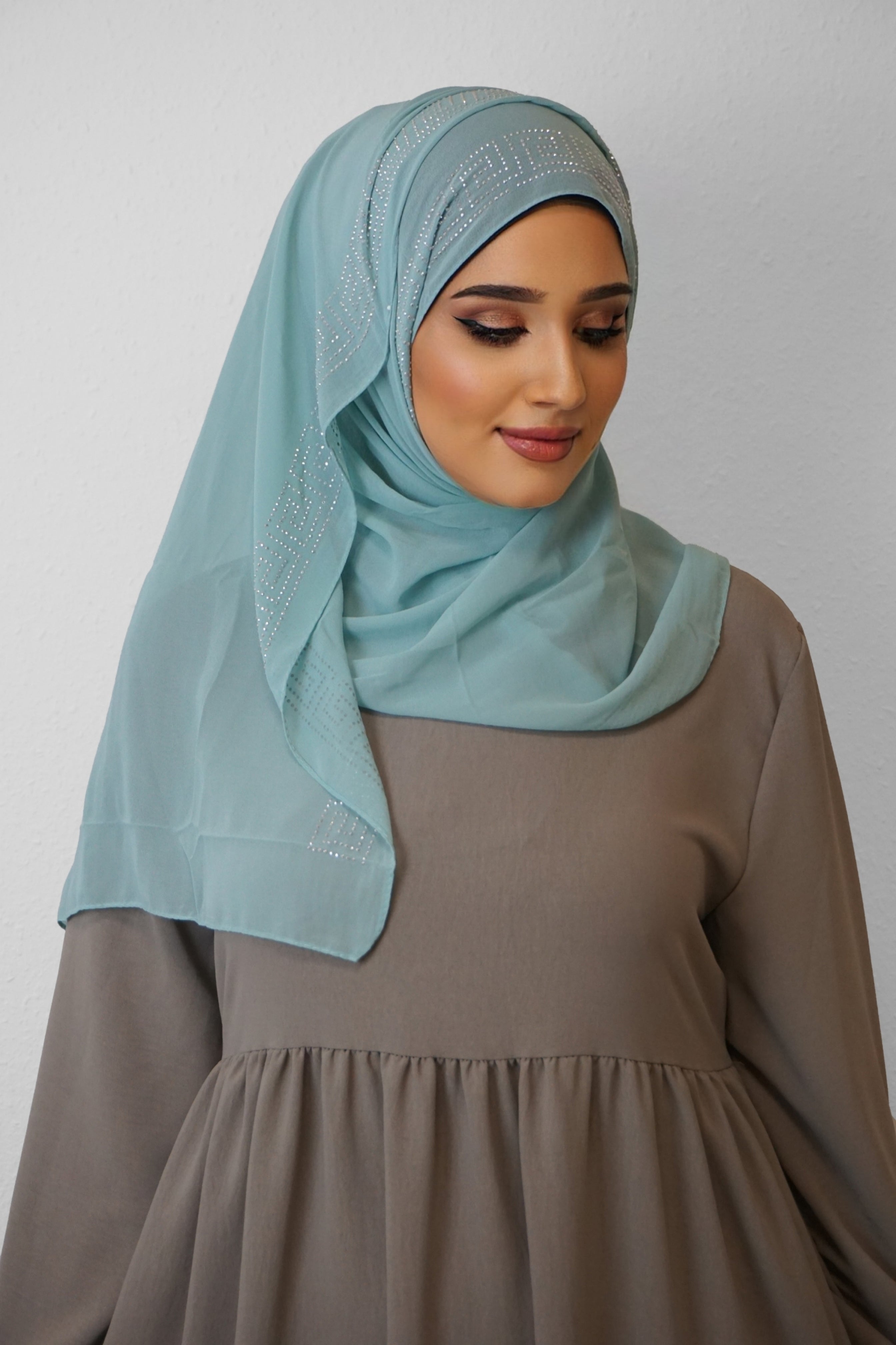 Chiffon Diamond Hijab Mint