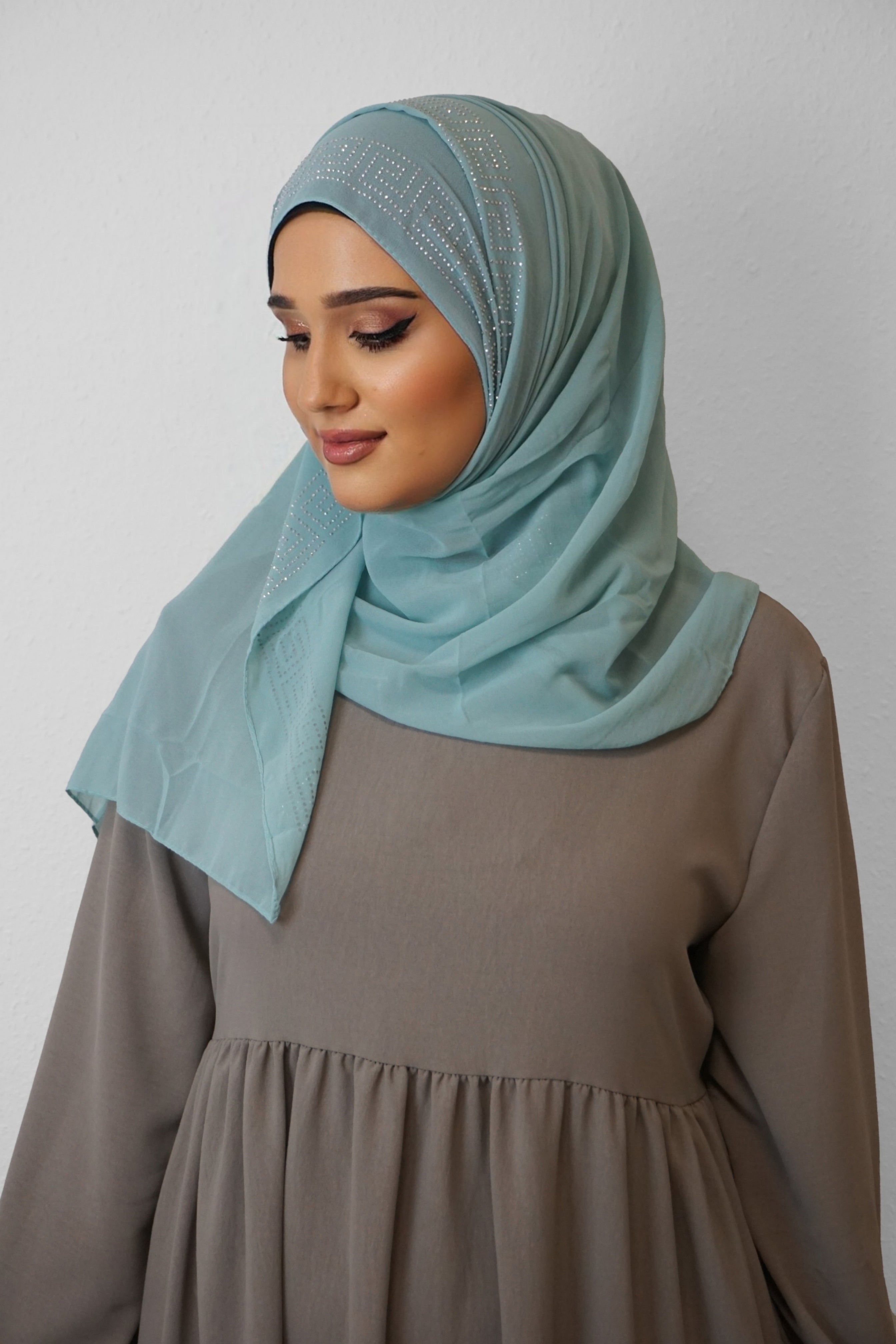 Chiffon Diamond Hijab Mint