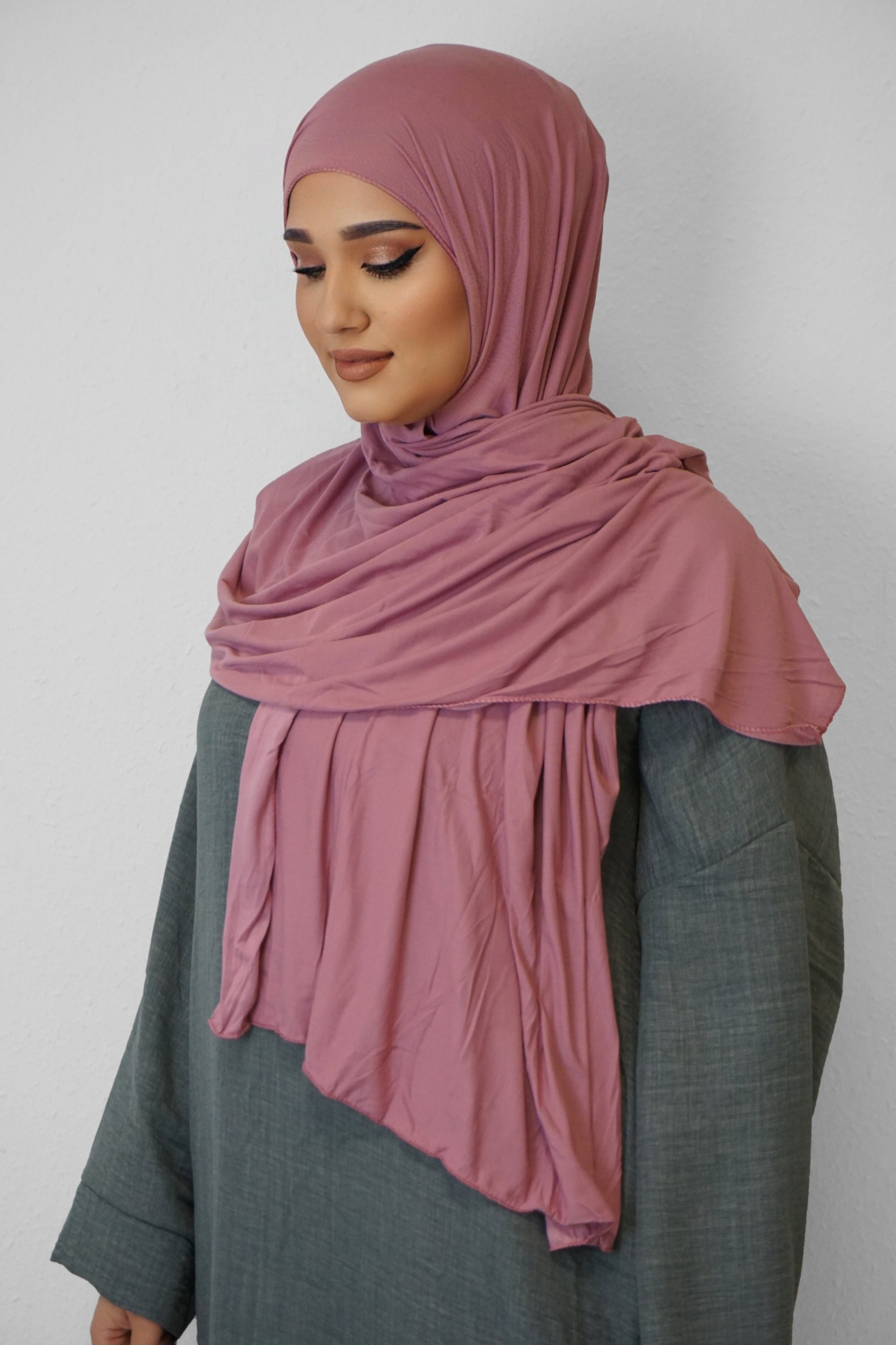 Jersey Hijab Fiza Blush 2