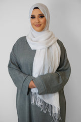 Baumwolle Hijab Zuhur Weiss