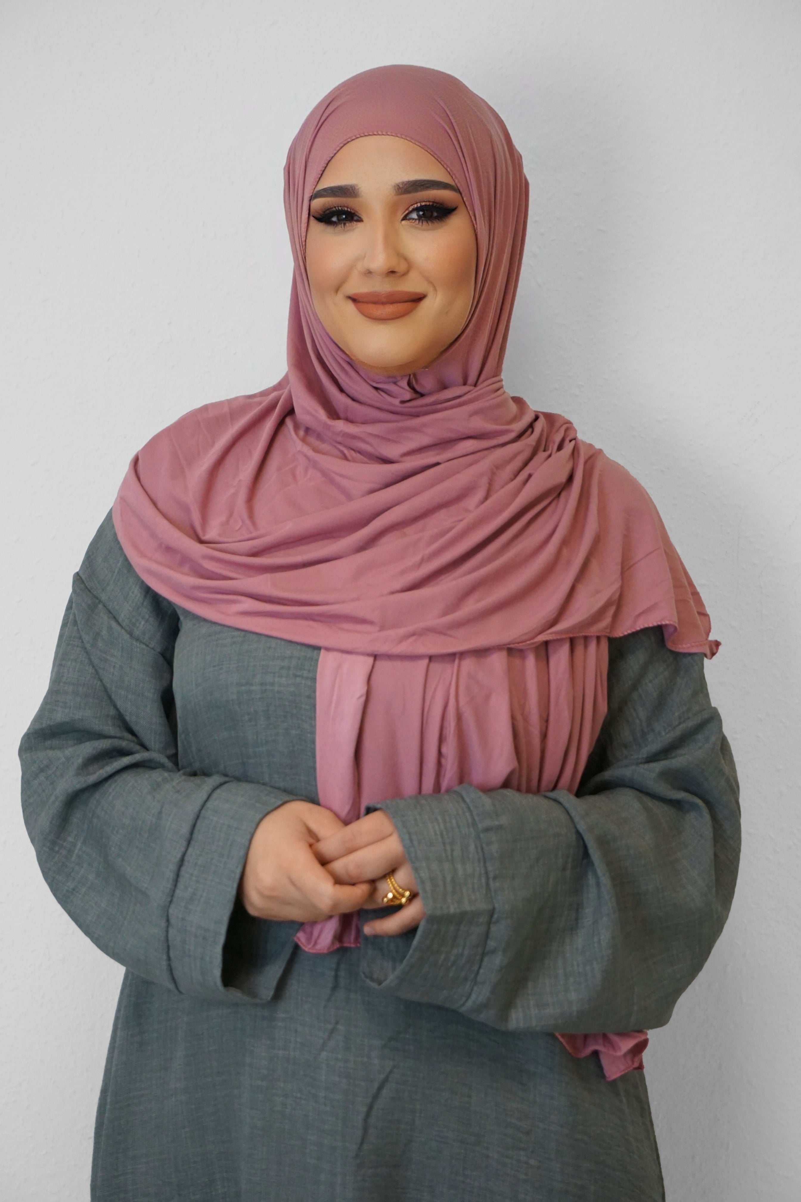 Jersey Hijab Fiza Blush 2