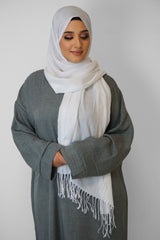 Baumwolle Hijab Zuhur Weiss