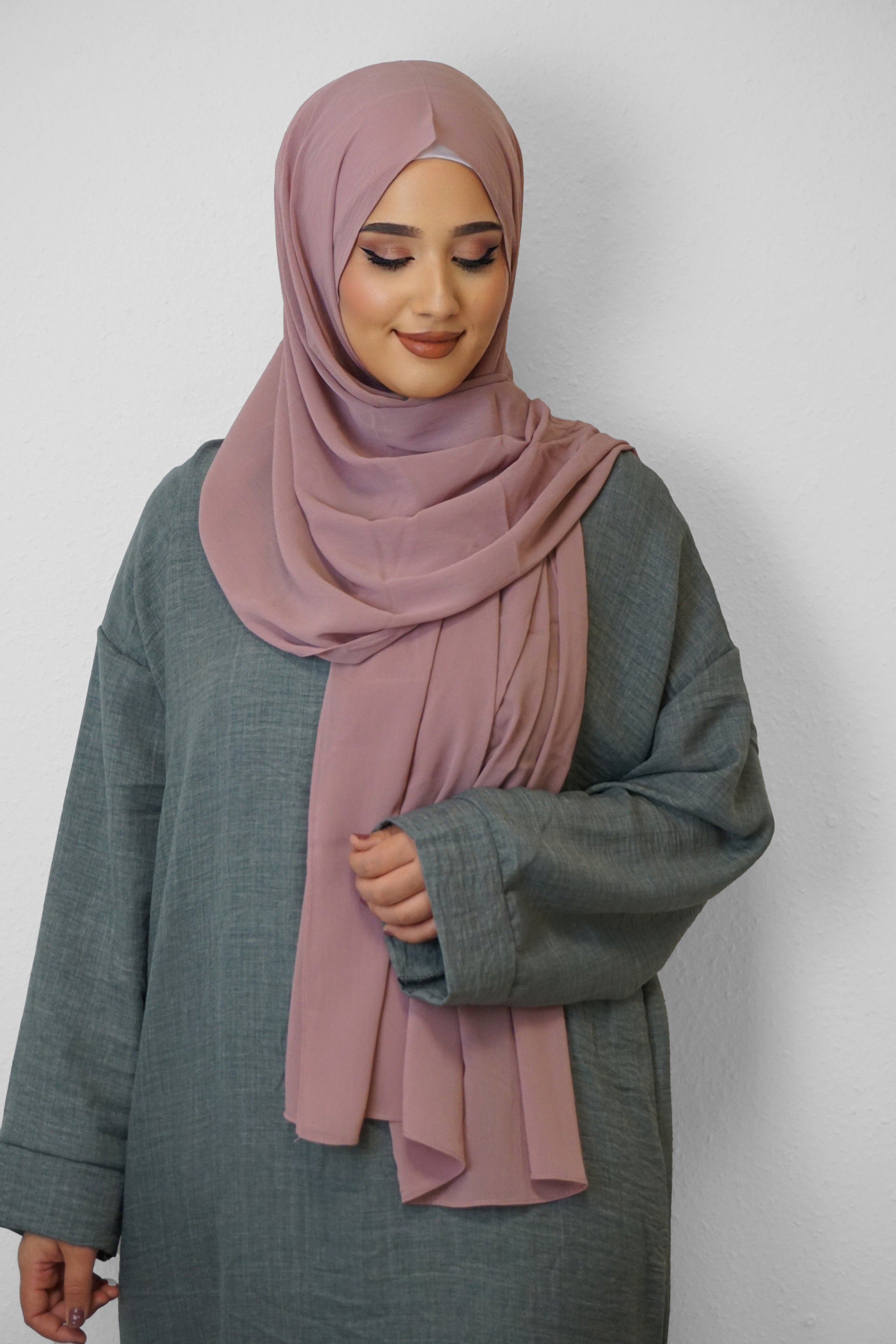 Crinkle Premium Chiffon Hijab Blush