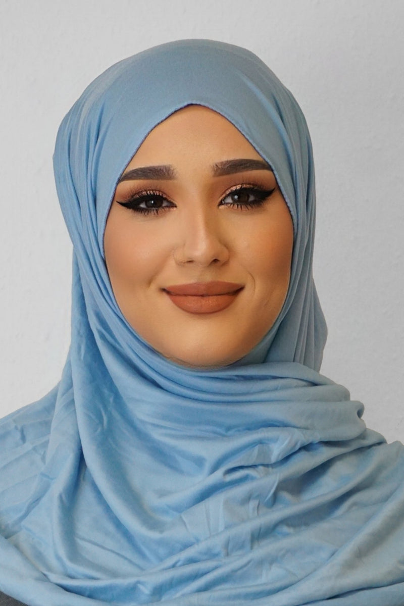 Jersey Hijab Fiza Skyblue