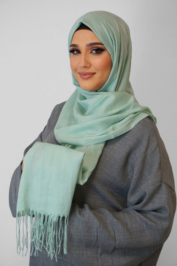 Baumwolle Hijab Zuhur Pistazie
