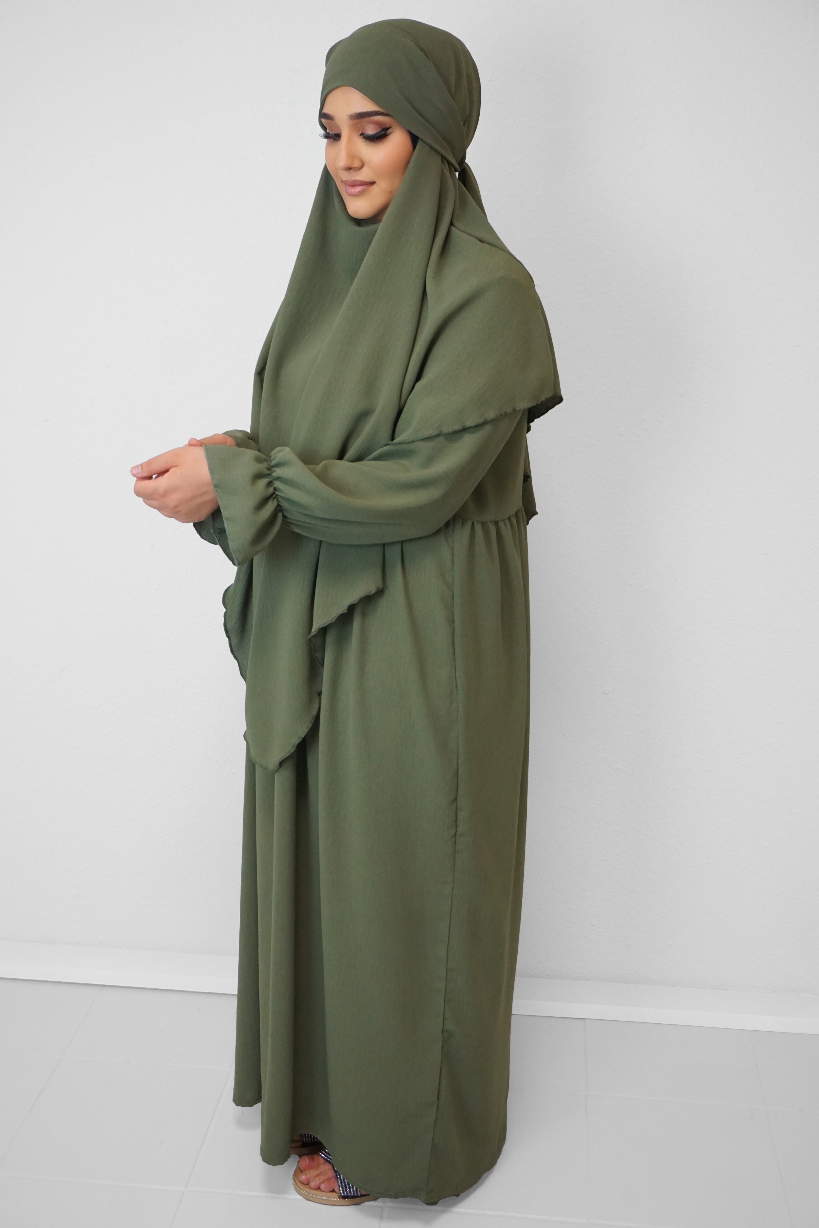 Jazz Khimar-Abaya Oliv