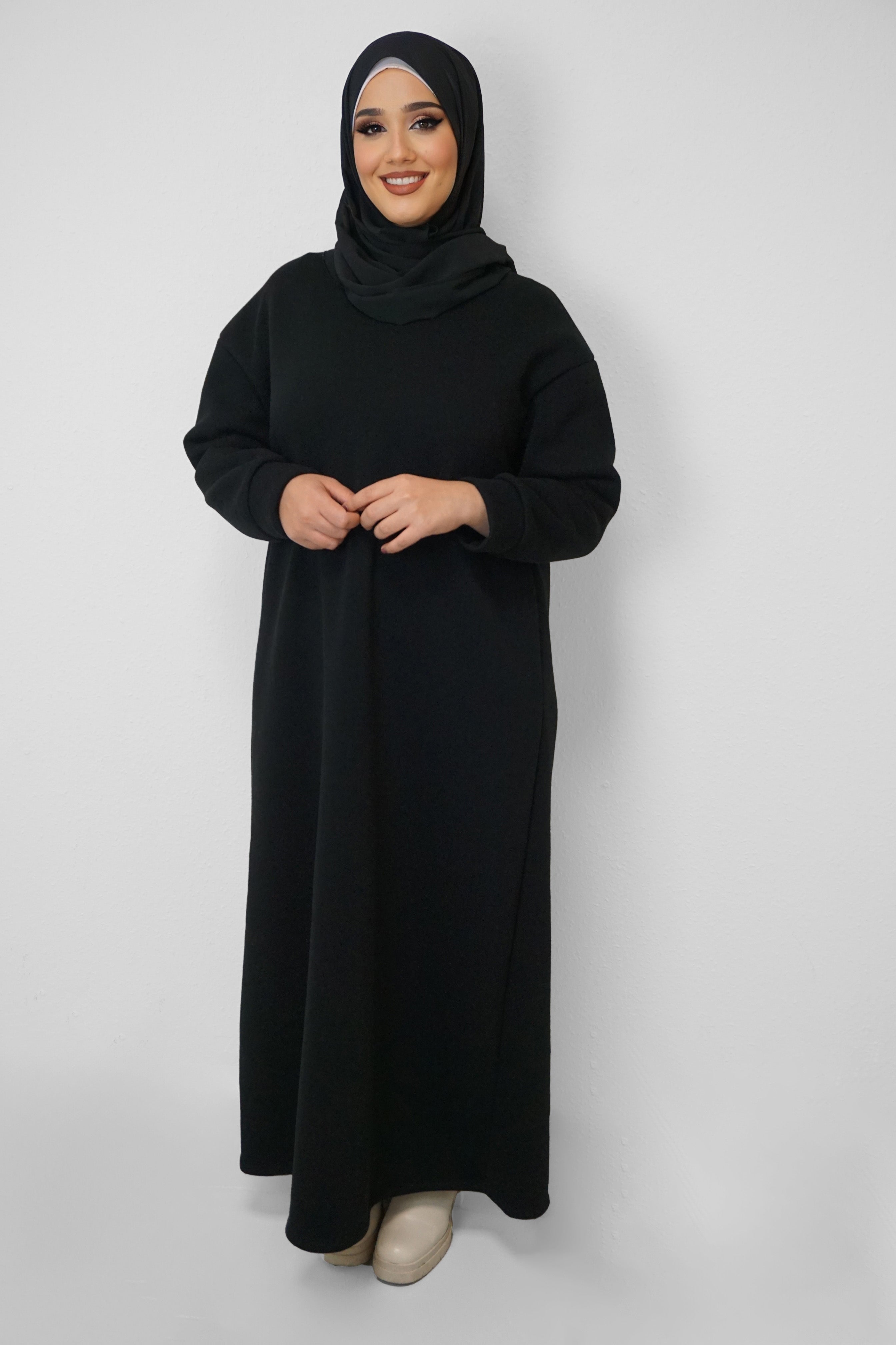 Hoodie-Kleid Maliha Schwarz