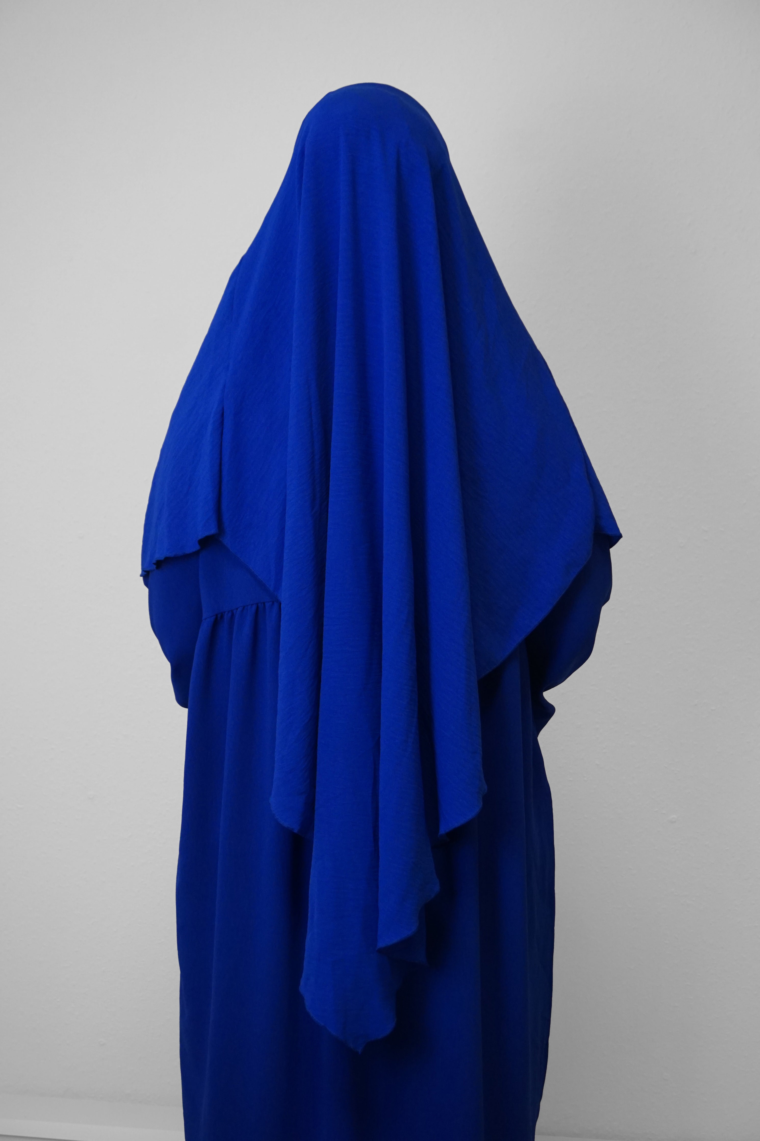 Jazz Khimar 1-lagig Leuchtblau