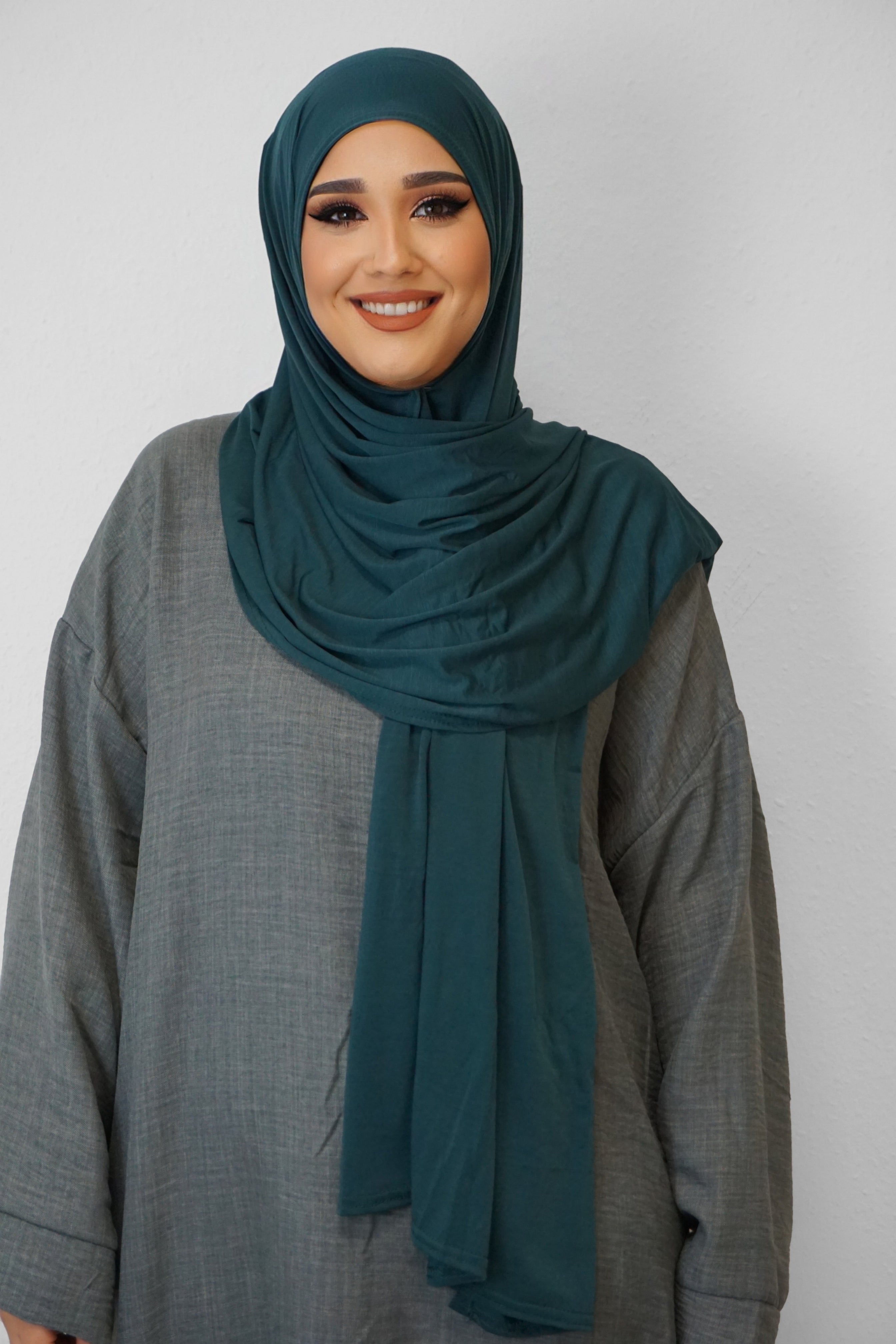 Premium Jersey Hijab Dunkeltürkis